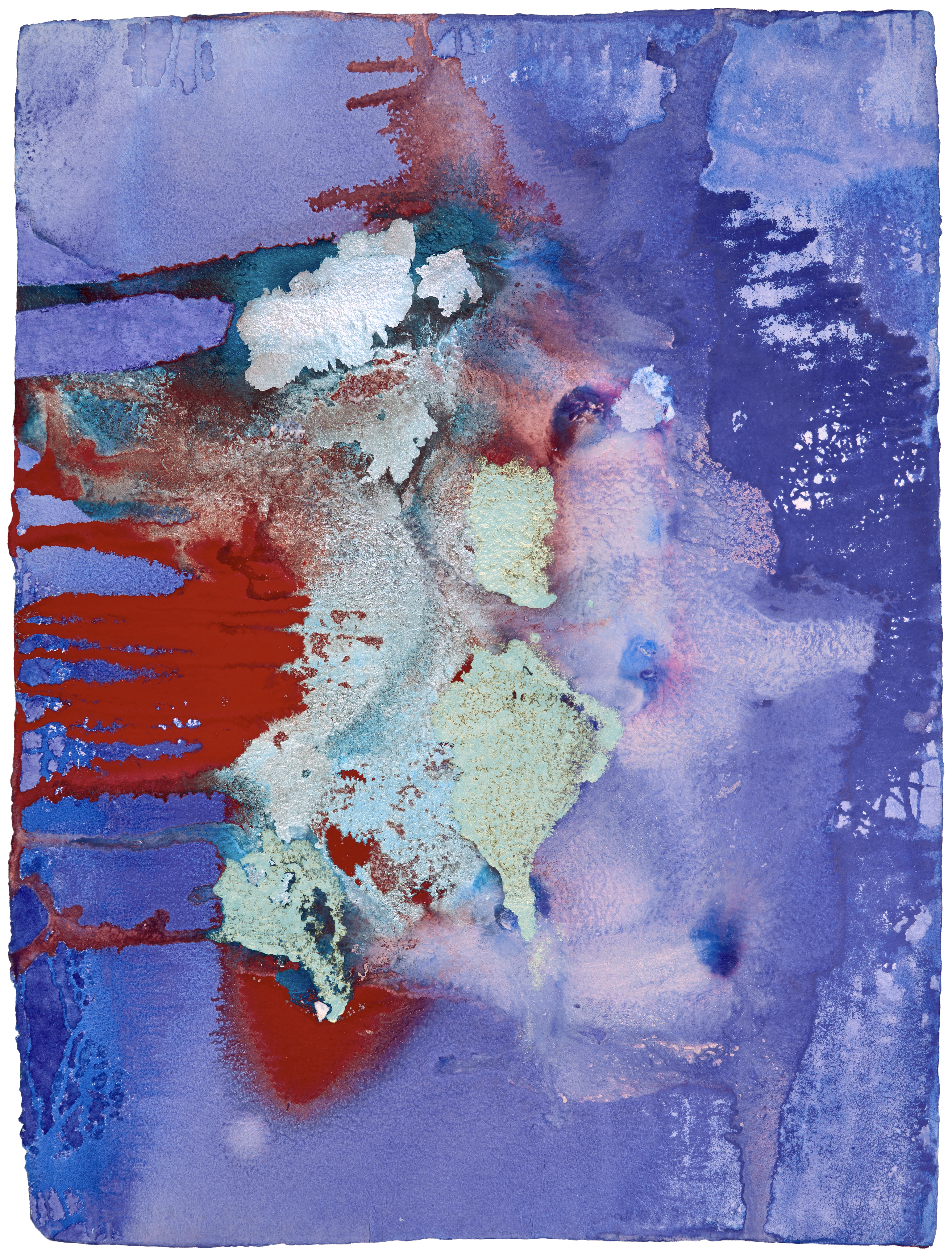 Pure Abstraction 2020 #3 — (2020) — watercolour, casein, acrylic, and pastel on handmade cotton paper — 56 x 72 cm
