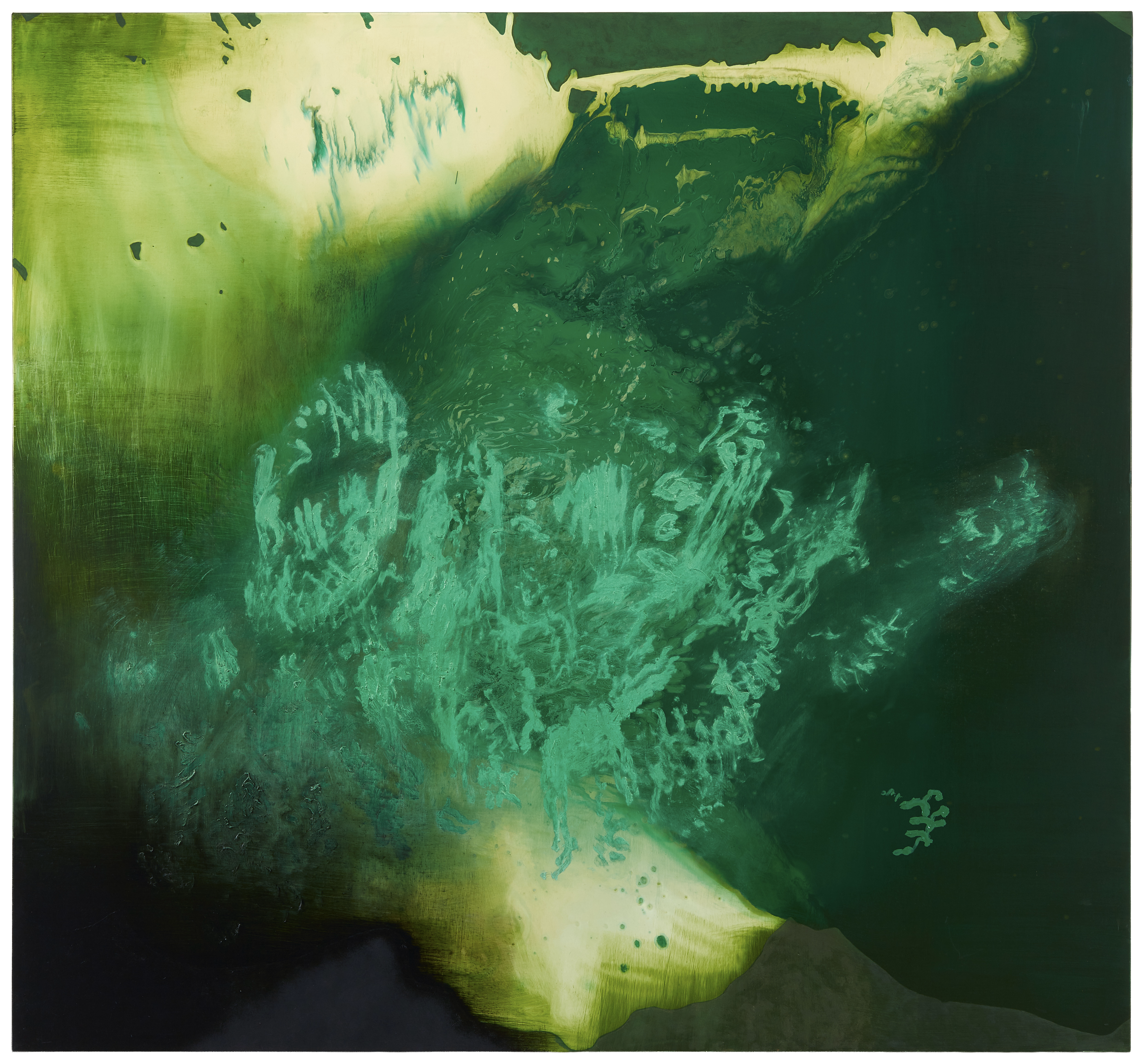 Green Painting — (2018 - 2021) — acrylic and oil on polyester — 214 x 198 cm