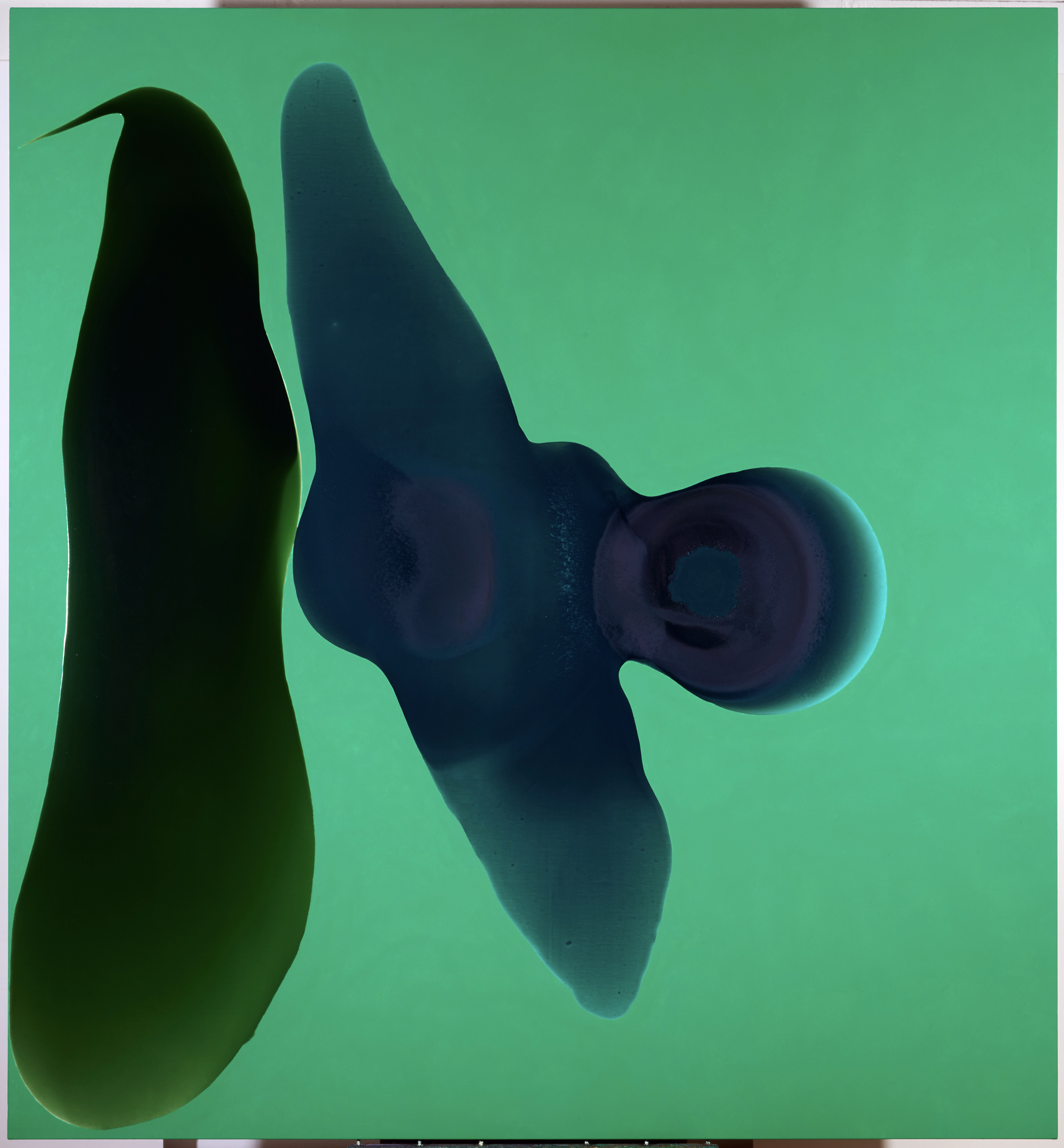 Green Tableau — (2015 - 2016) — mixed media on polyester — 198 x 215 cm