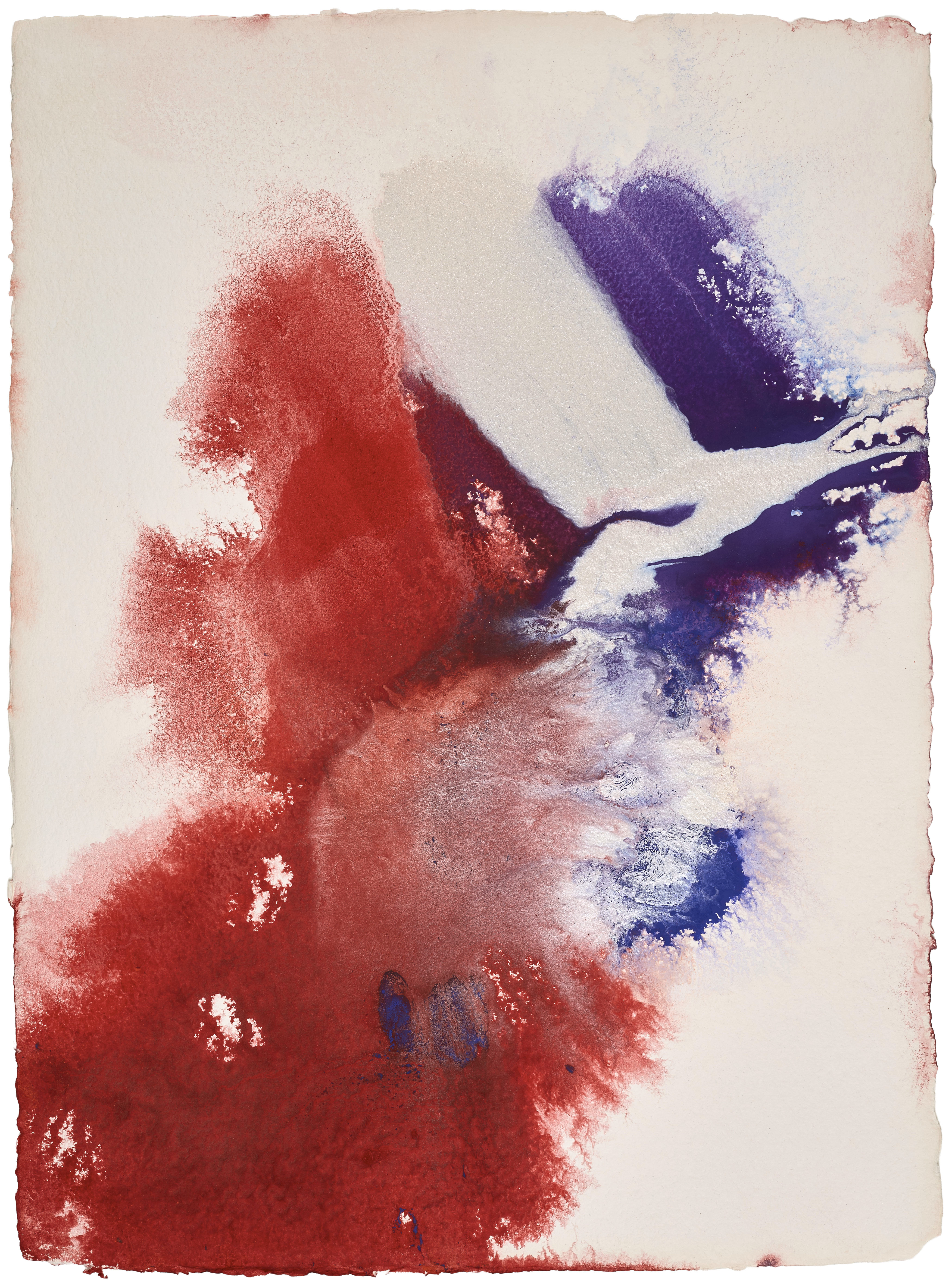 Manga Without Words #1 — (2023) — watercolour, casein, and vinyl on handmade cotton paper — 56 x 72 cm