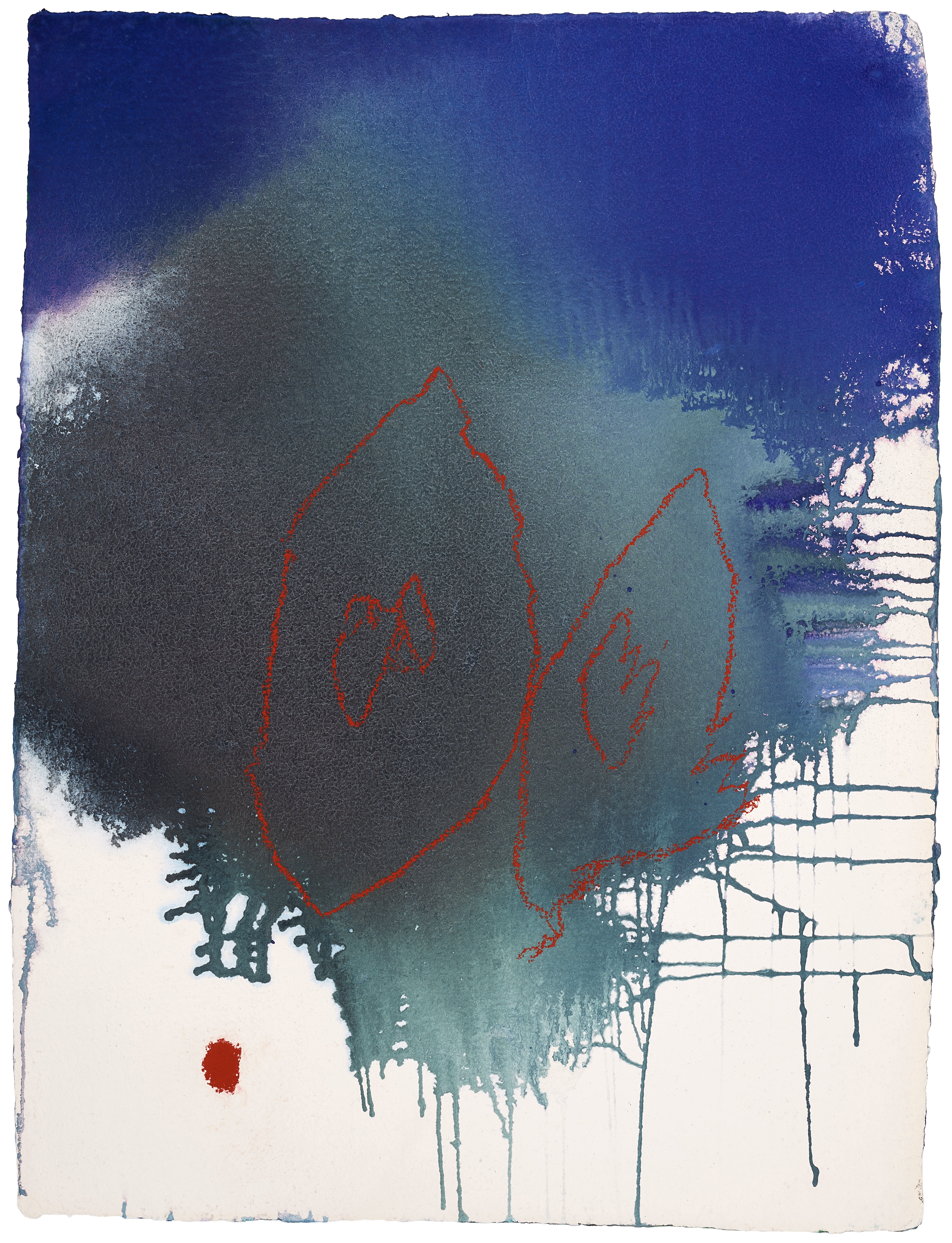 Manga Without Words #13 — (2023) — watercolour and pastel on handmade cotton paper — 56 x 72 cm