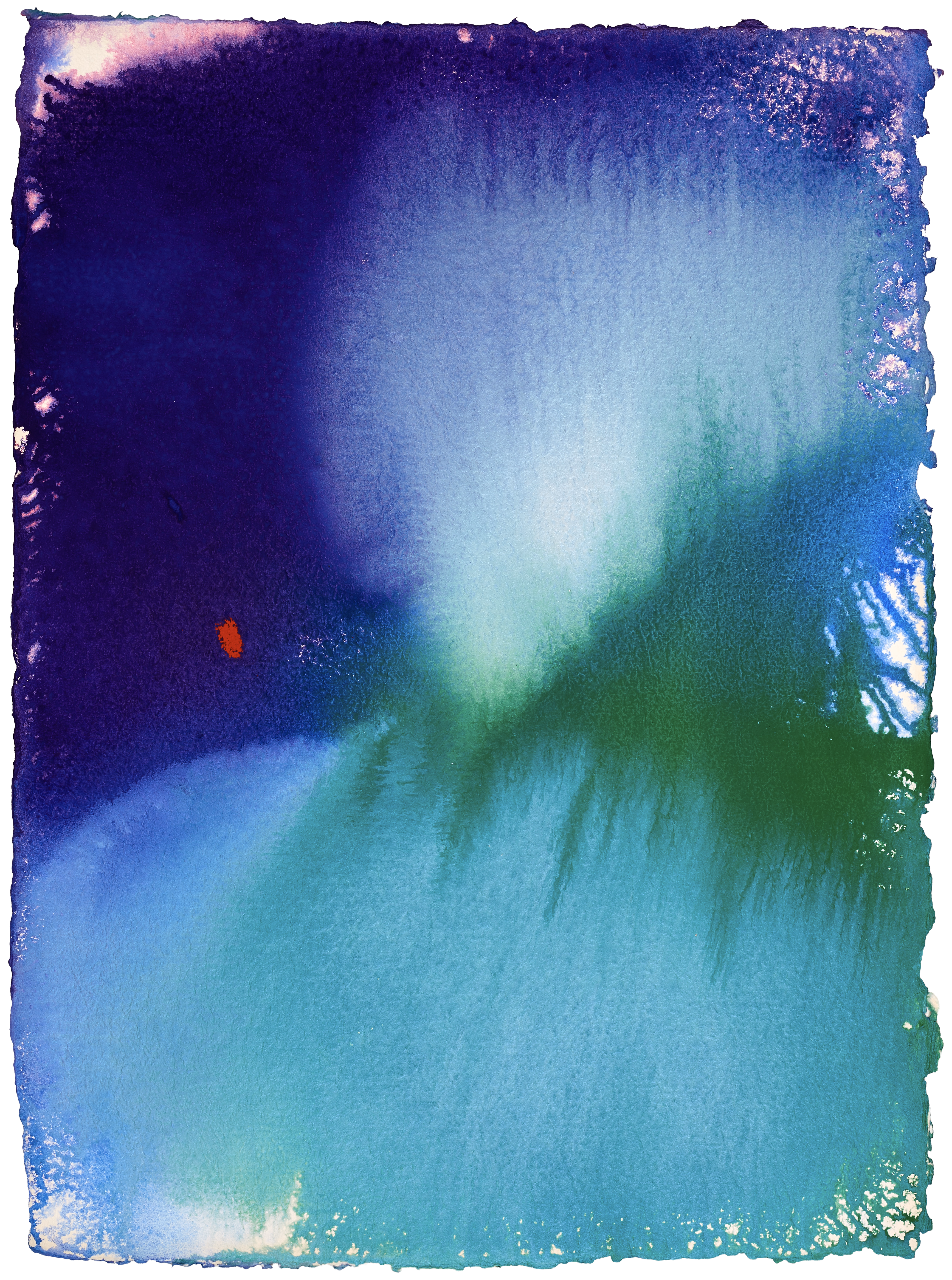 Manga Without Words #14 — (2023) — watercolour and pastel on handmade cotton paper — 56 x 72 cm