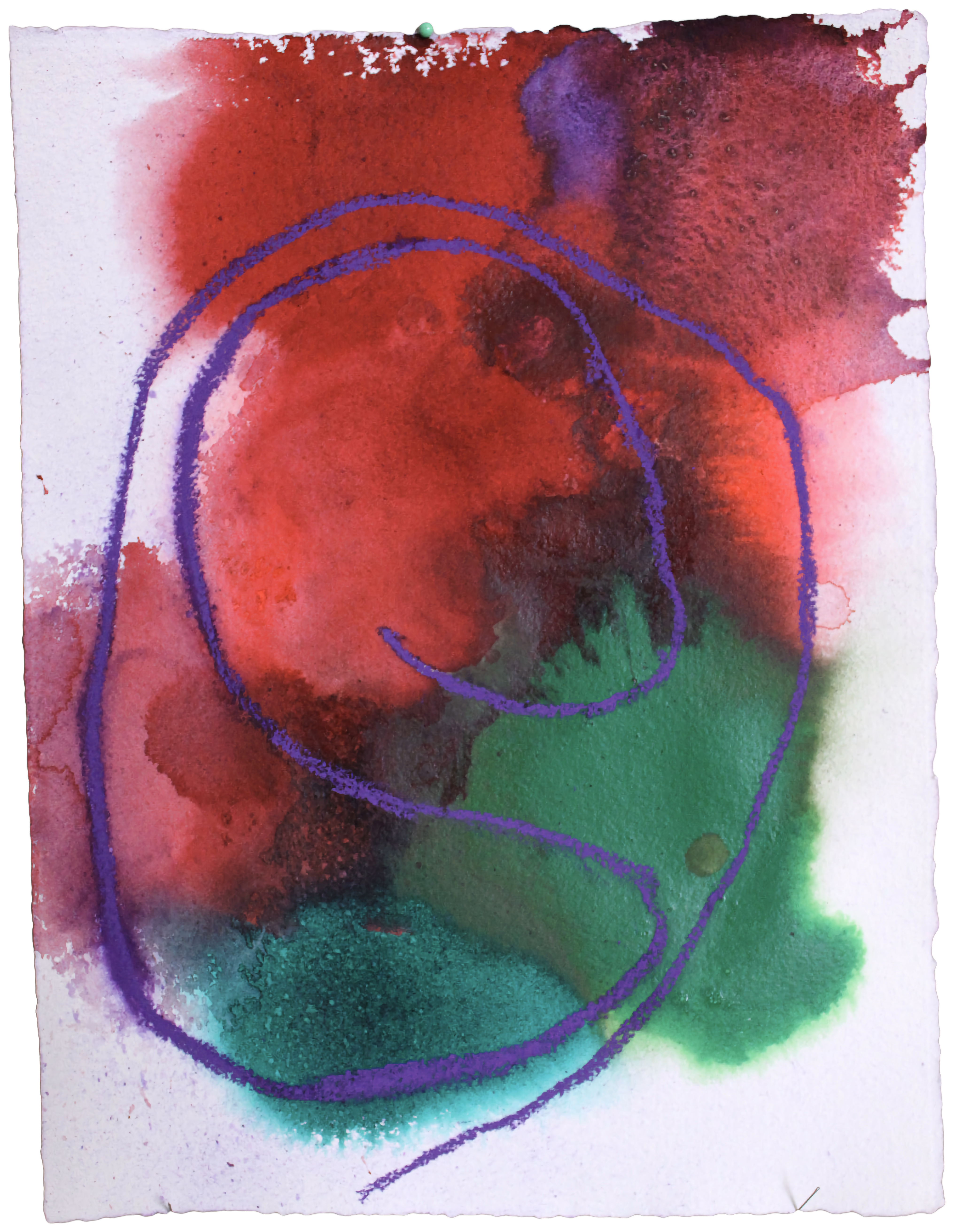 Phœnix 3 — (2011) — watercolour and pastel on handmade cotton paper — 24 x 33 cm