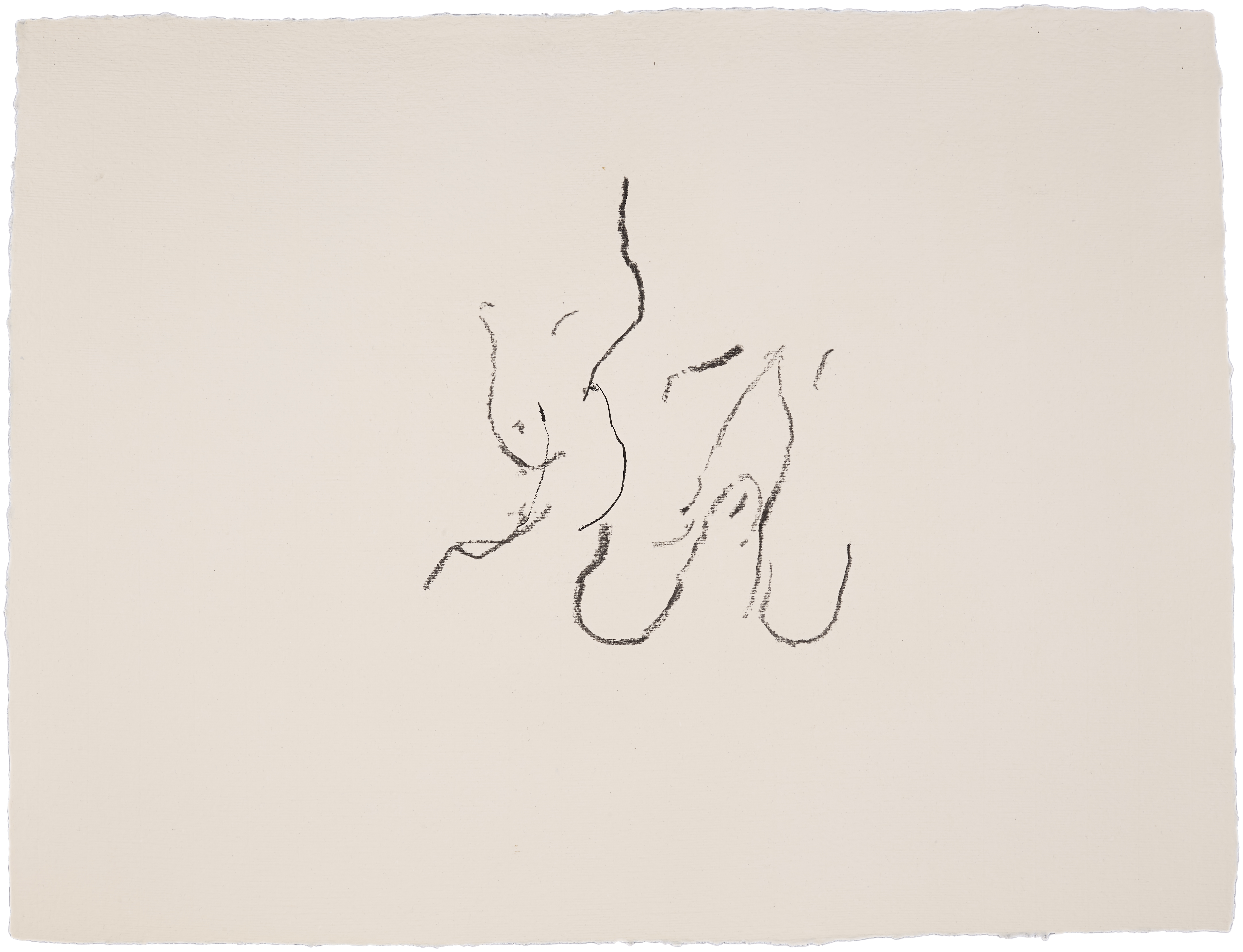 Pure Abstraction #20 — (2013) — charcoal on handmade cotton paper — 65 x 50 cm