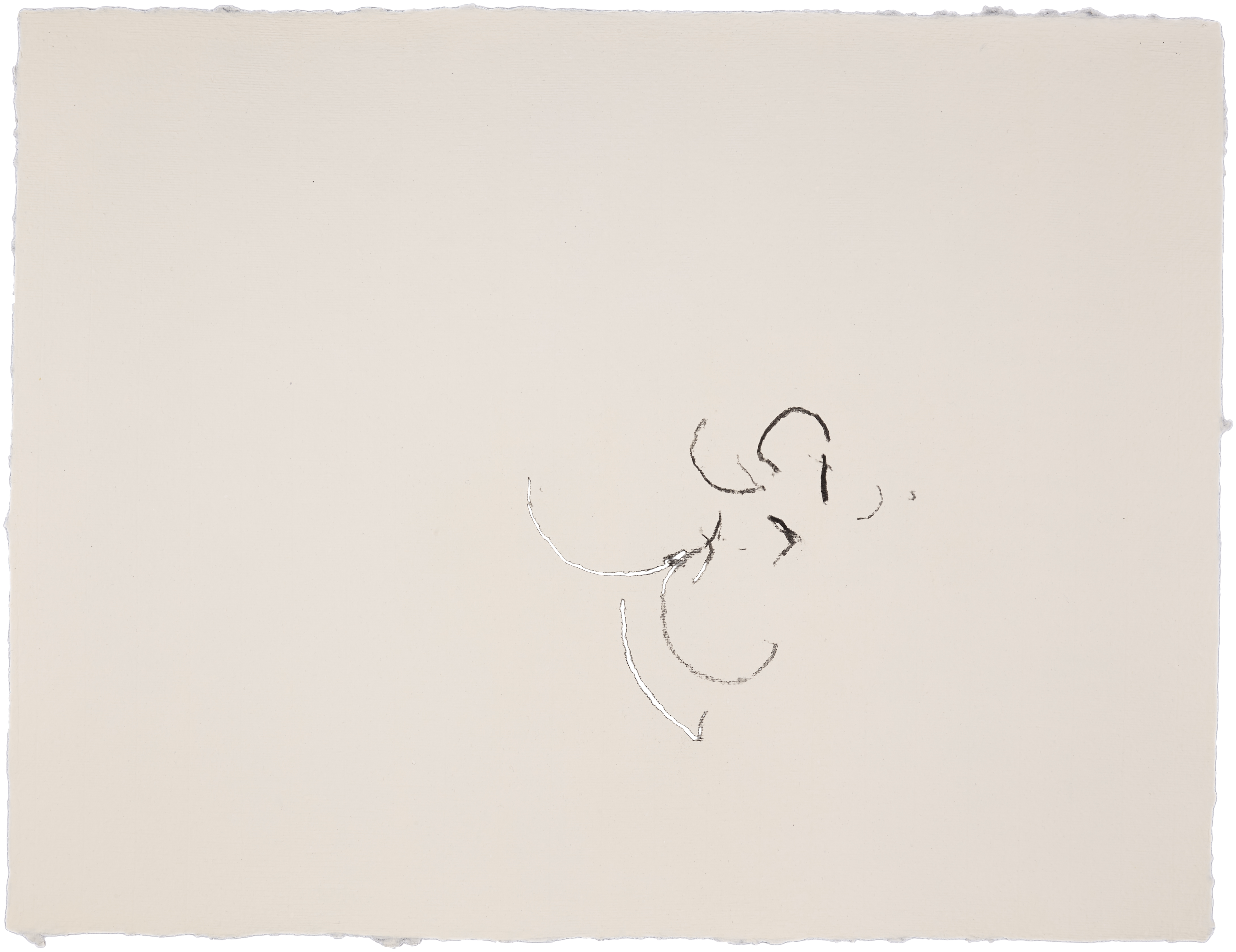Pure Abstraction #29 — (2013) — charcoal on handmade cotton paper — 65 x 50 cm