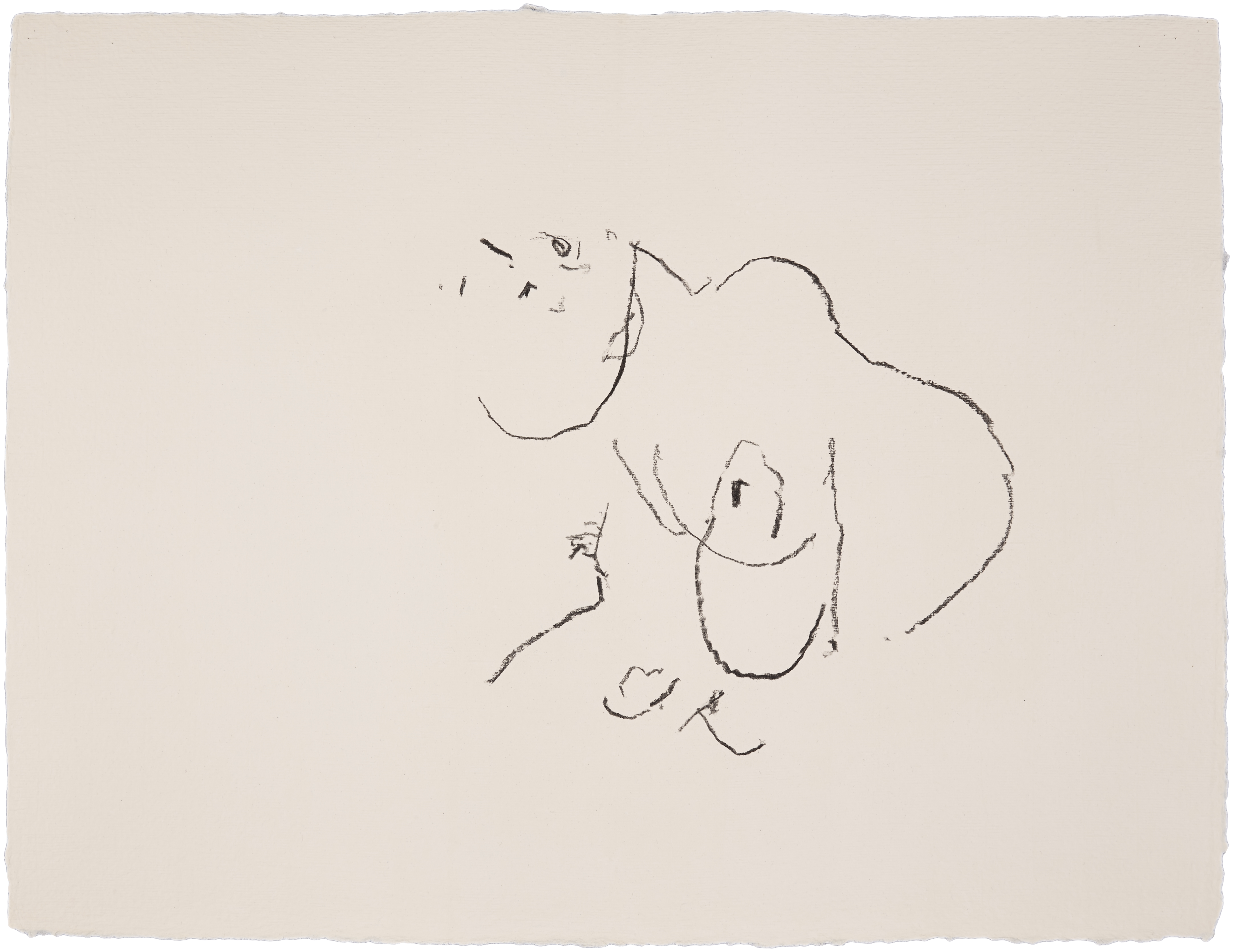 Pure Abstraction #63 — (2013) — charcoal on handmade cotton paper — 65 x 50 cm