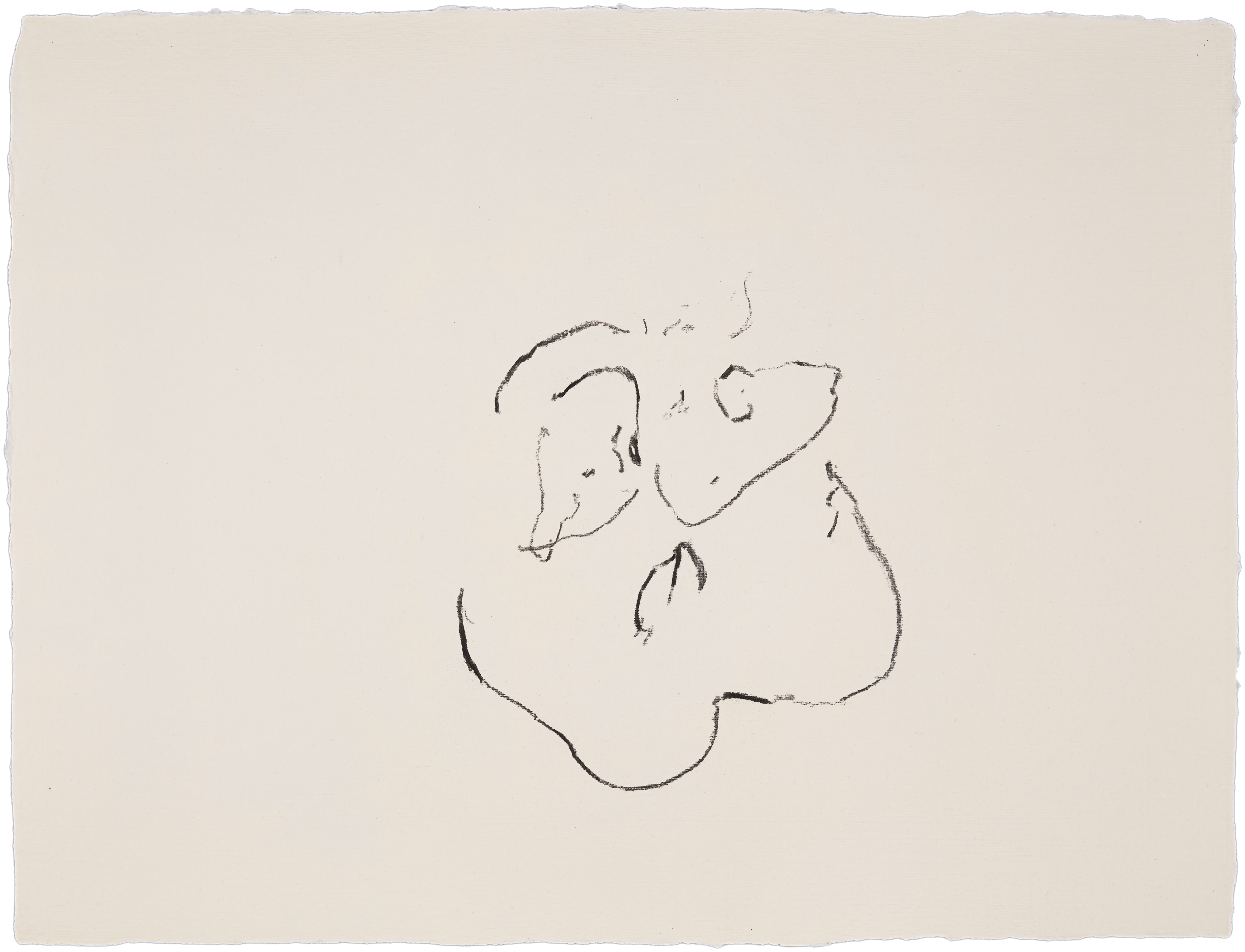 Pure Abstraction #68 — (2013) — charcoal on handmade cotton paper — 65 x 50 cm