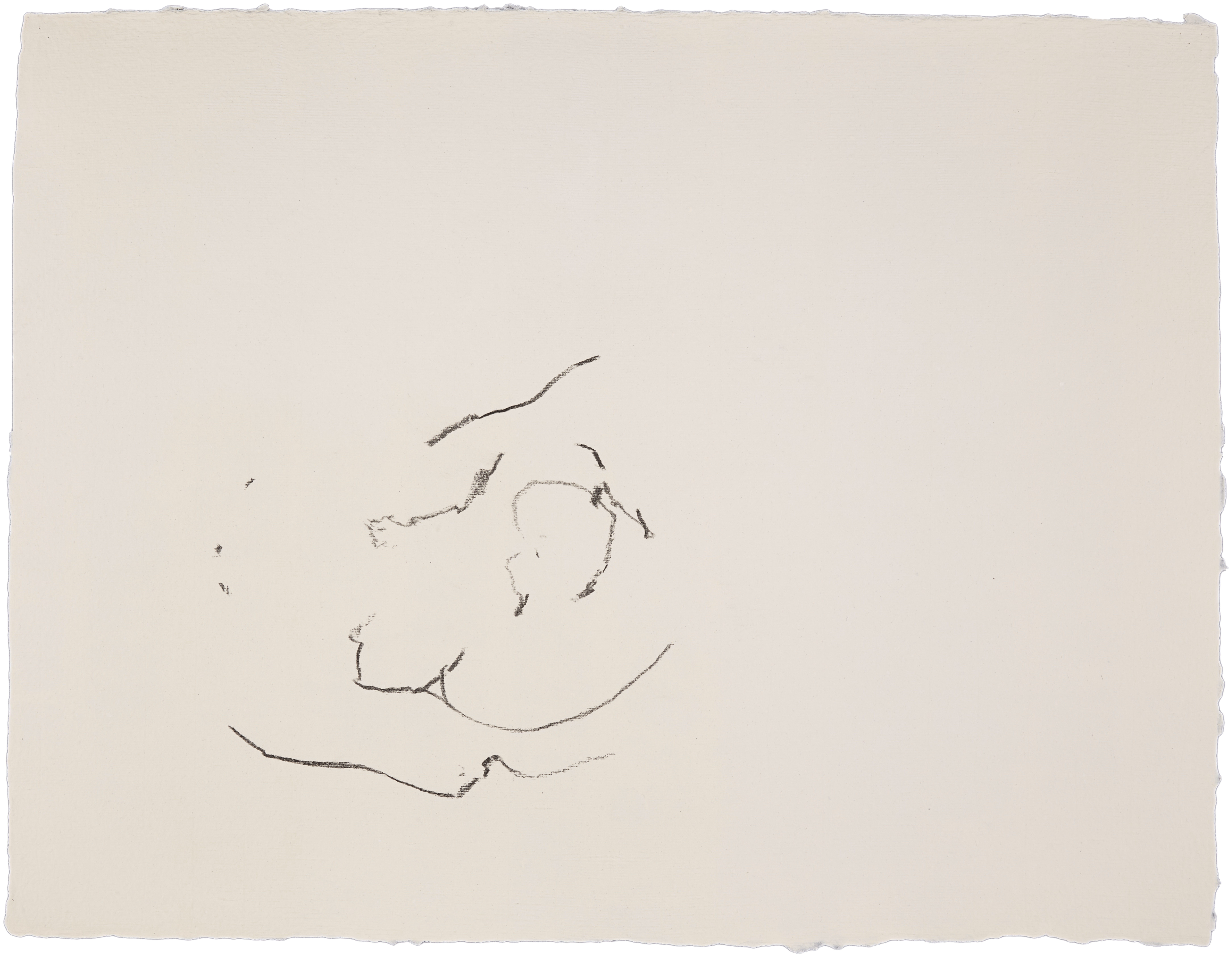 Pure Abstraction #72 — (2013) — charcoal on handmade cotton paper — 65 x 50 cm