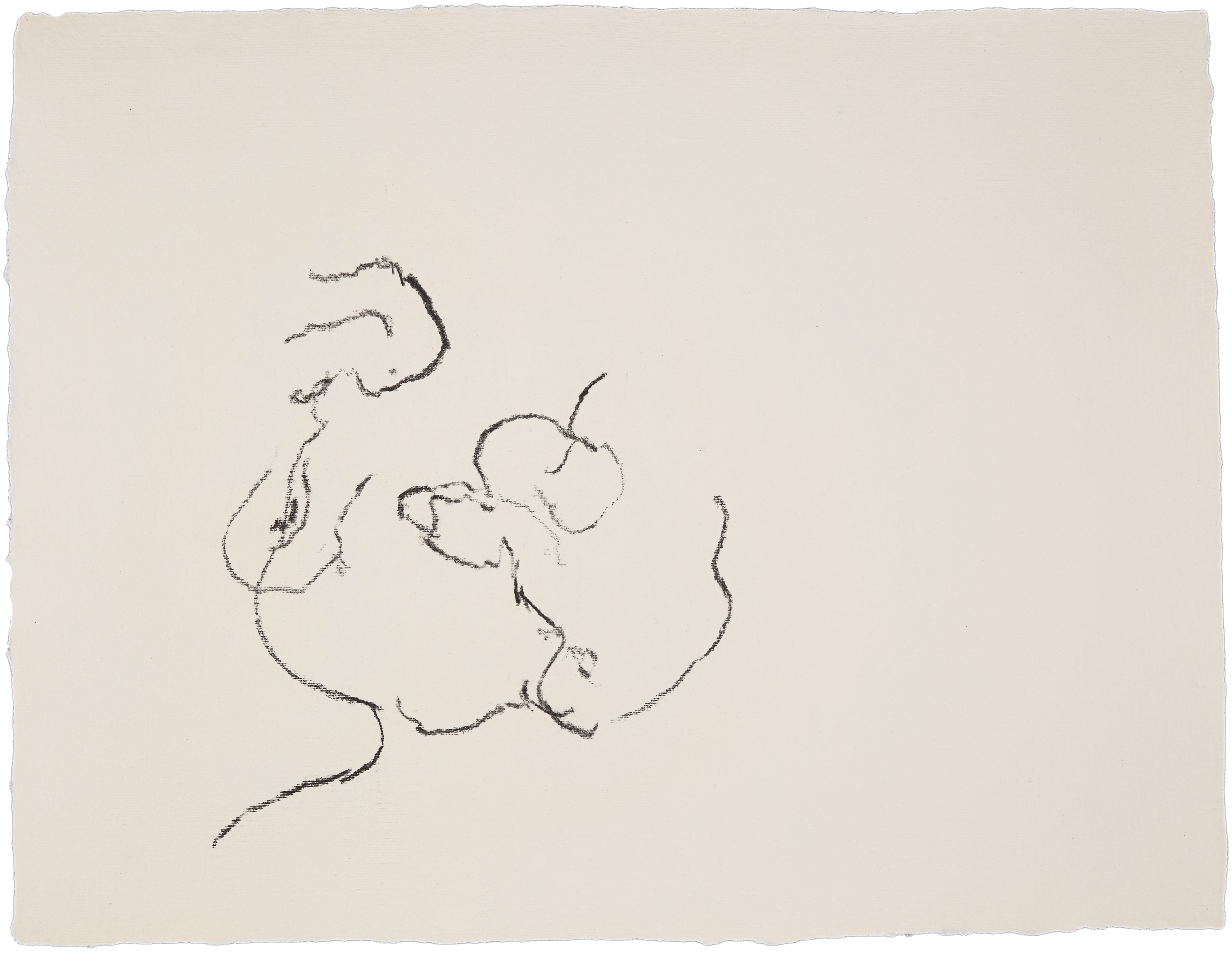 Pure Abstraction #73 — (2014) — charcoal on handmade cotton paper — 65 x 50 cm