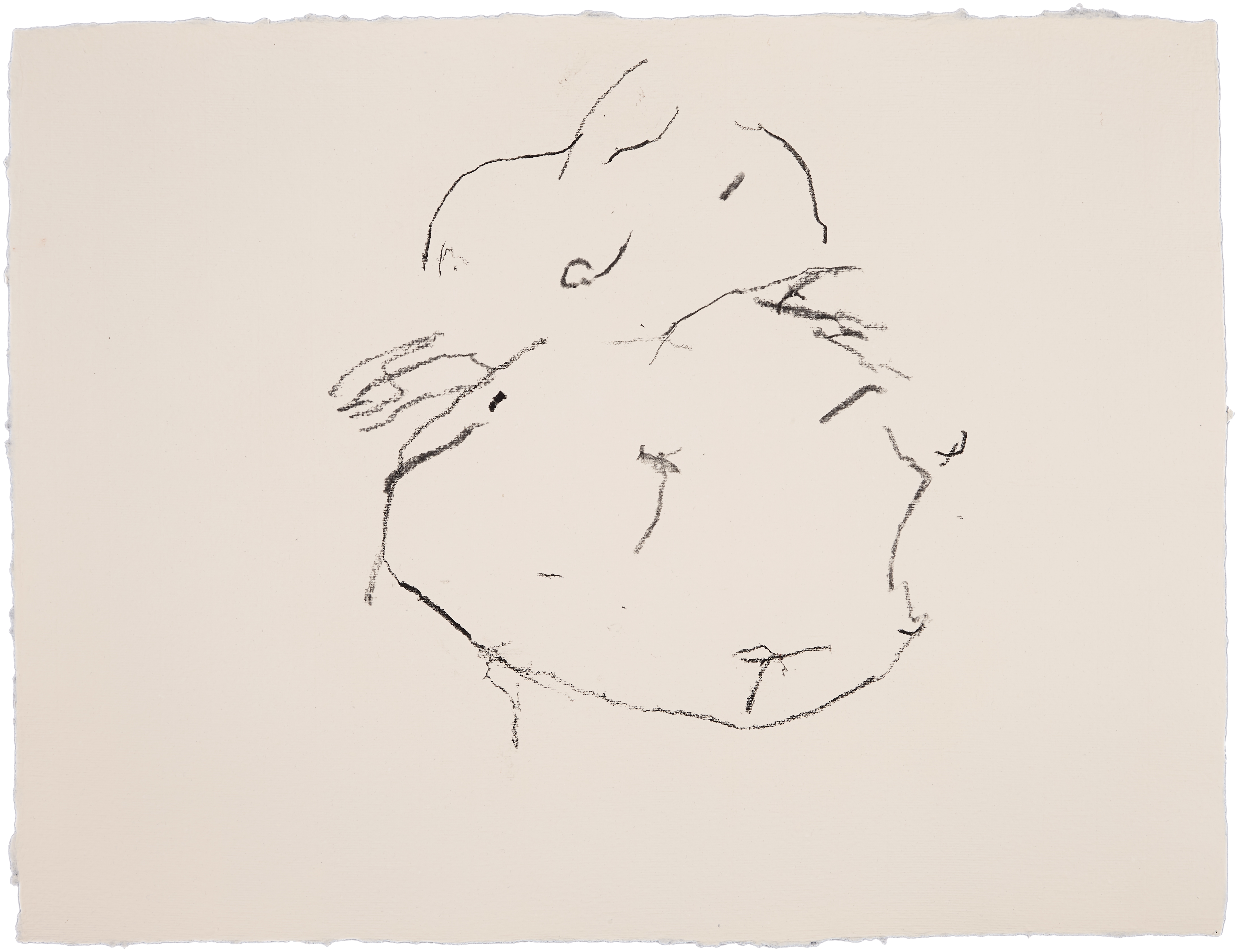 Pure Abstraction #75 — (2014) — charcoal on handmade cotton paper — 65 x 50 cm