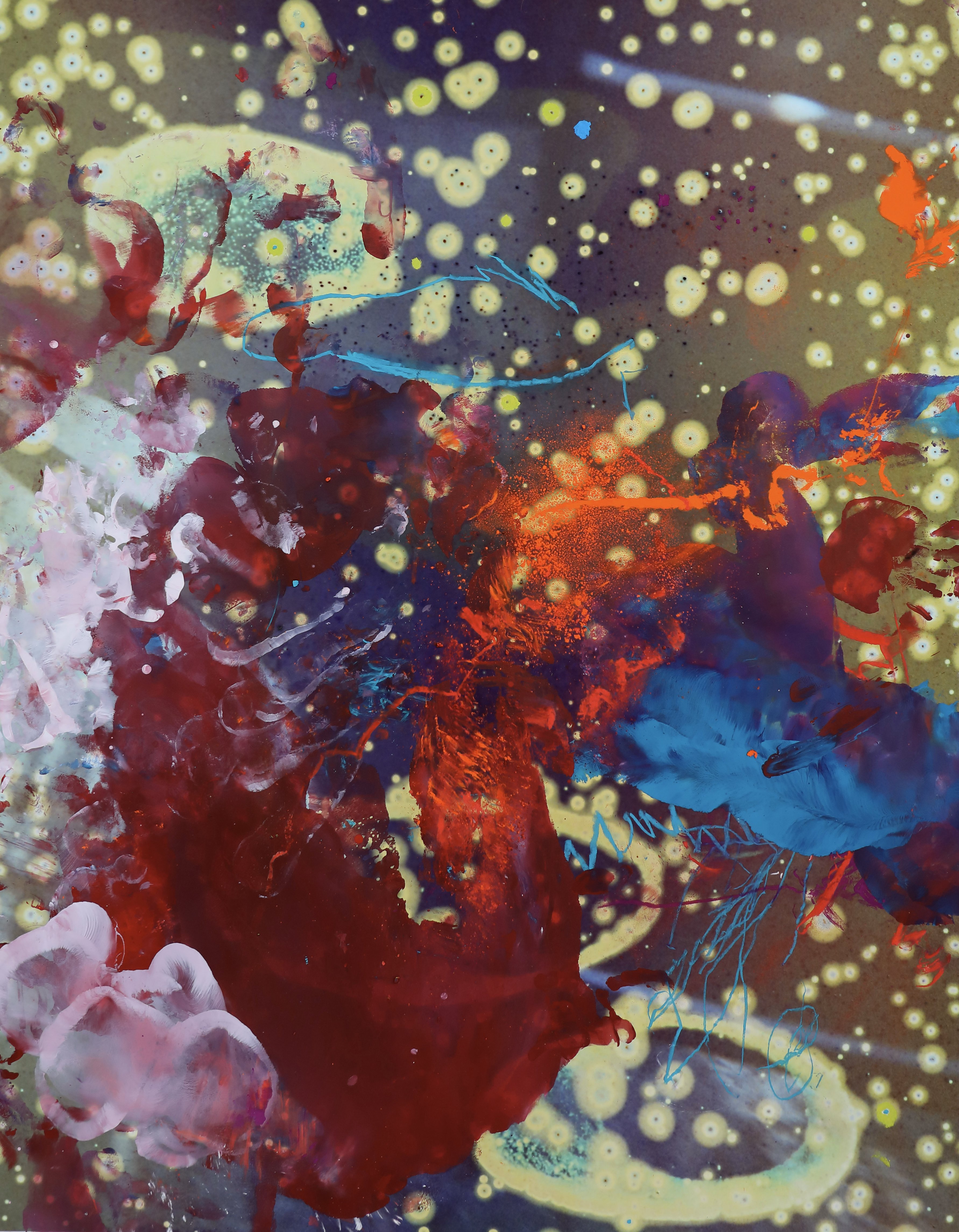 Large Painting on Photograph 2 — (2024) — mixed media on paper — 100 x 130 cm