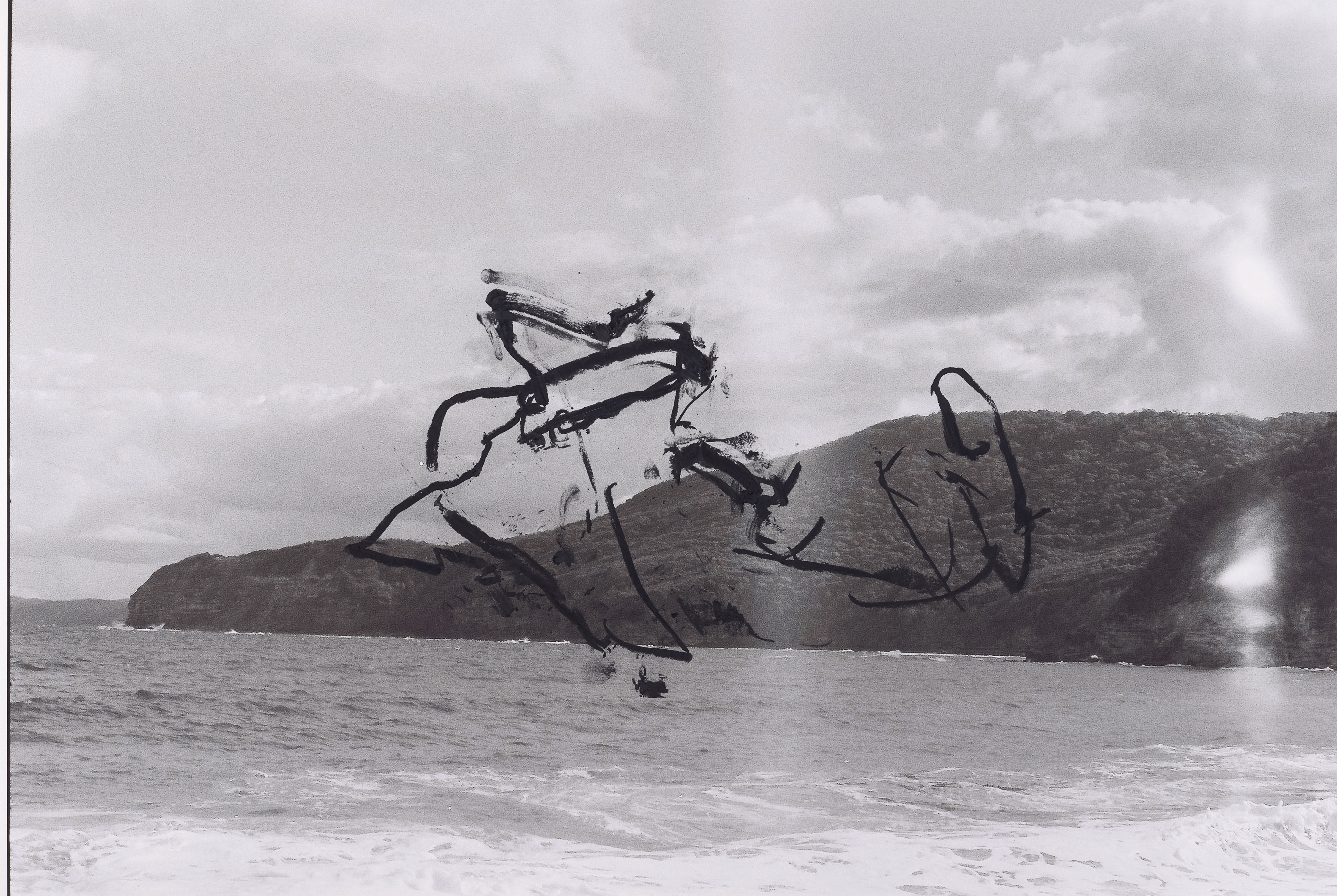 Painting on Photograph 10 — (2024) — mixed media on paper — 59 x 42 cm
