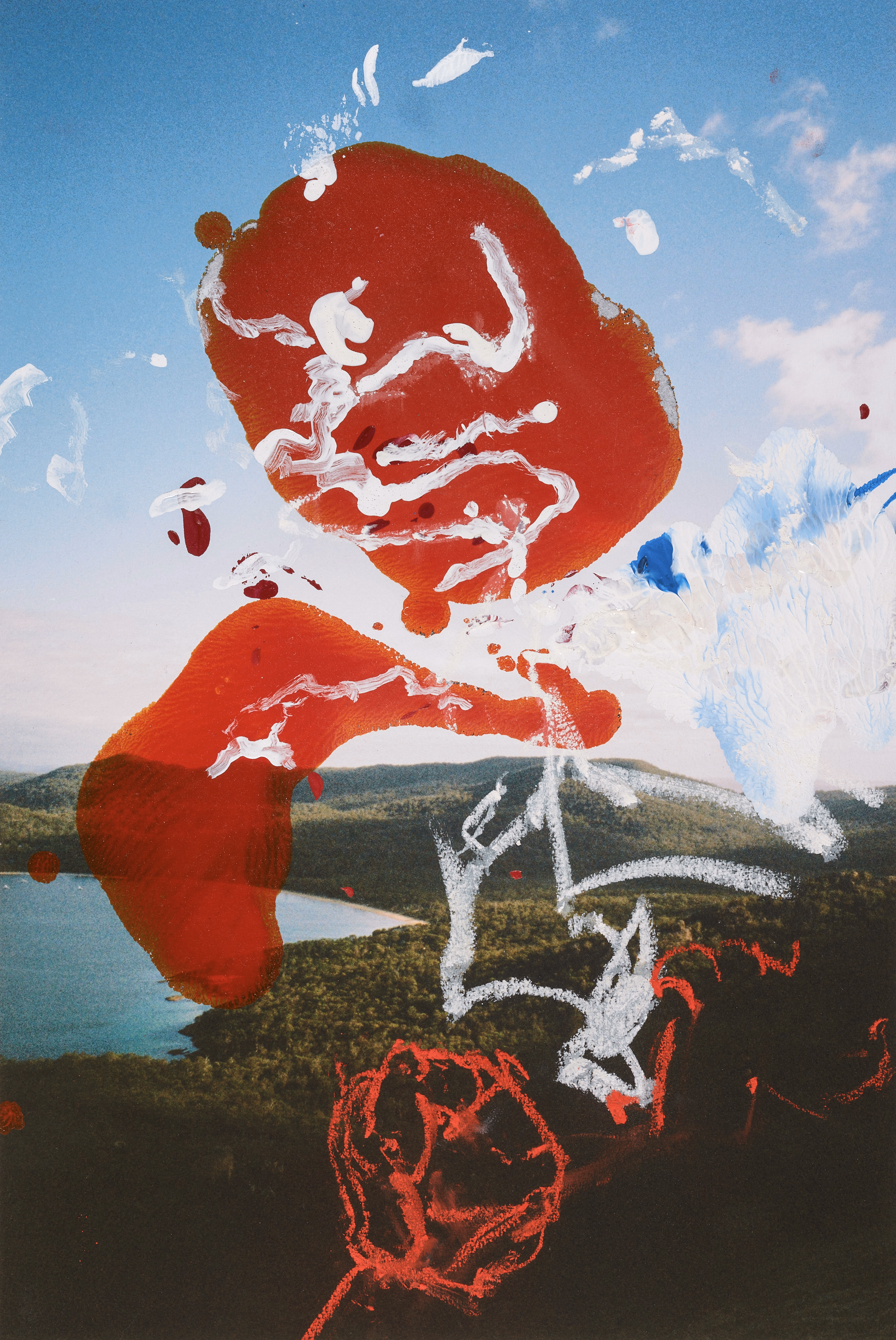 Painting on Photograph 12 — (2024) — mixed media on paper — 42 x 59 cm