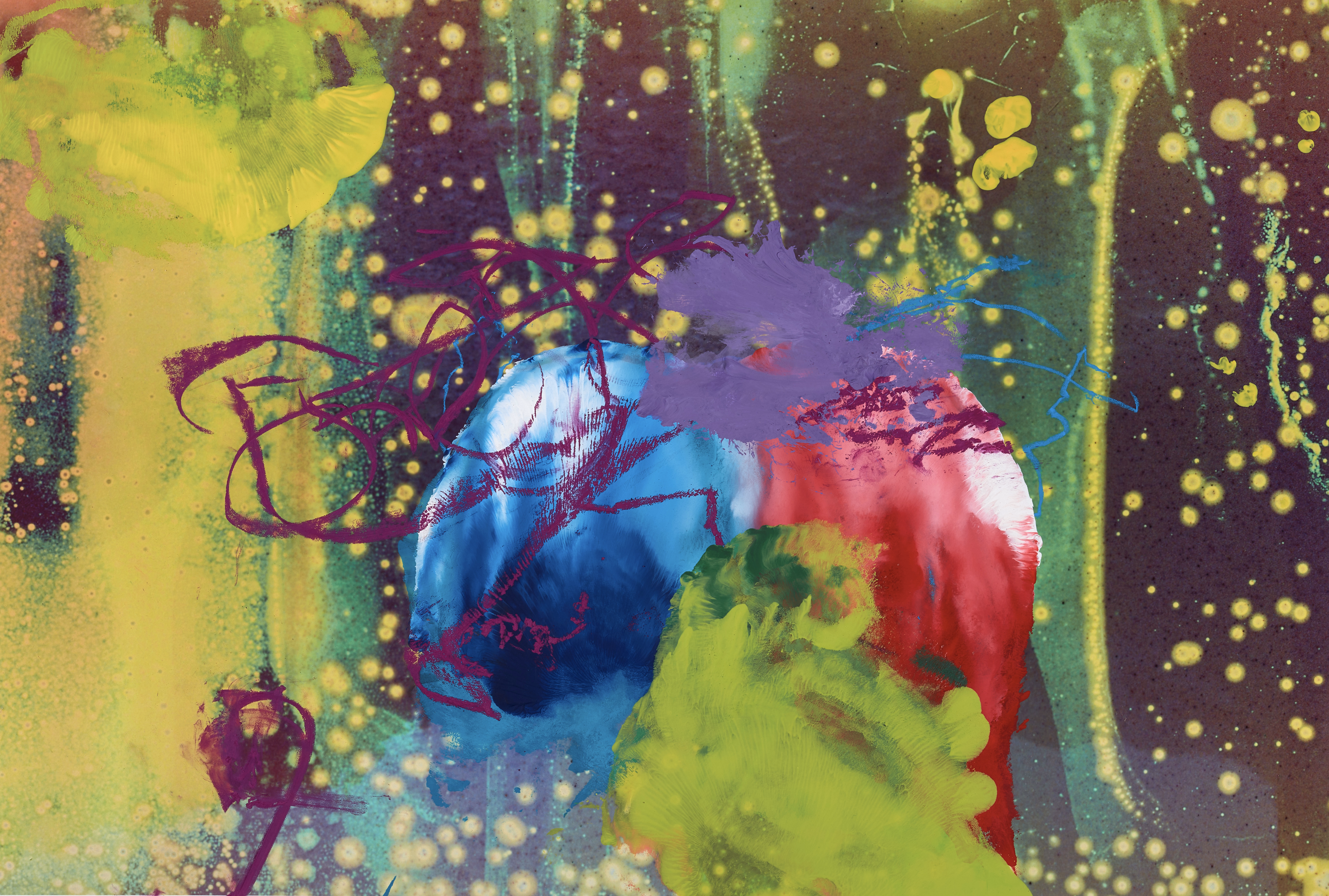 Painting on Photograph 14 — (2024) — mixed media on paper — 42 x 59 cm