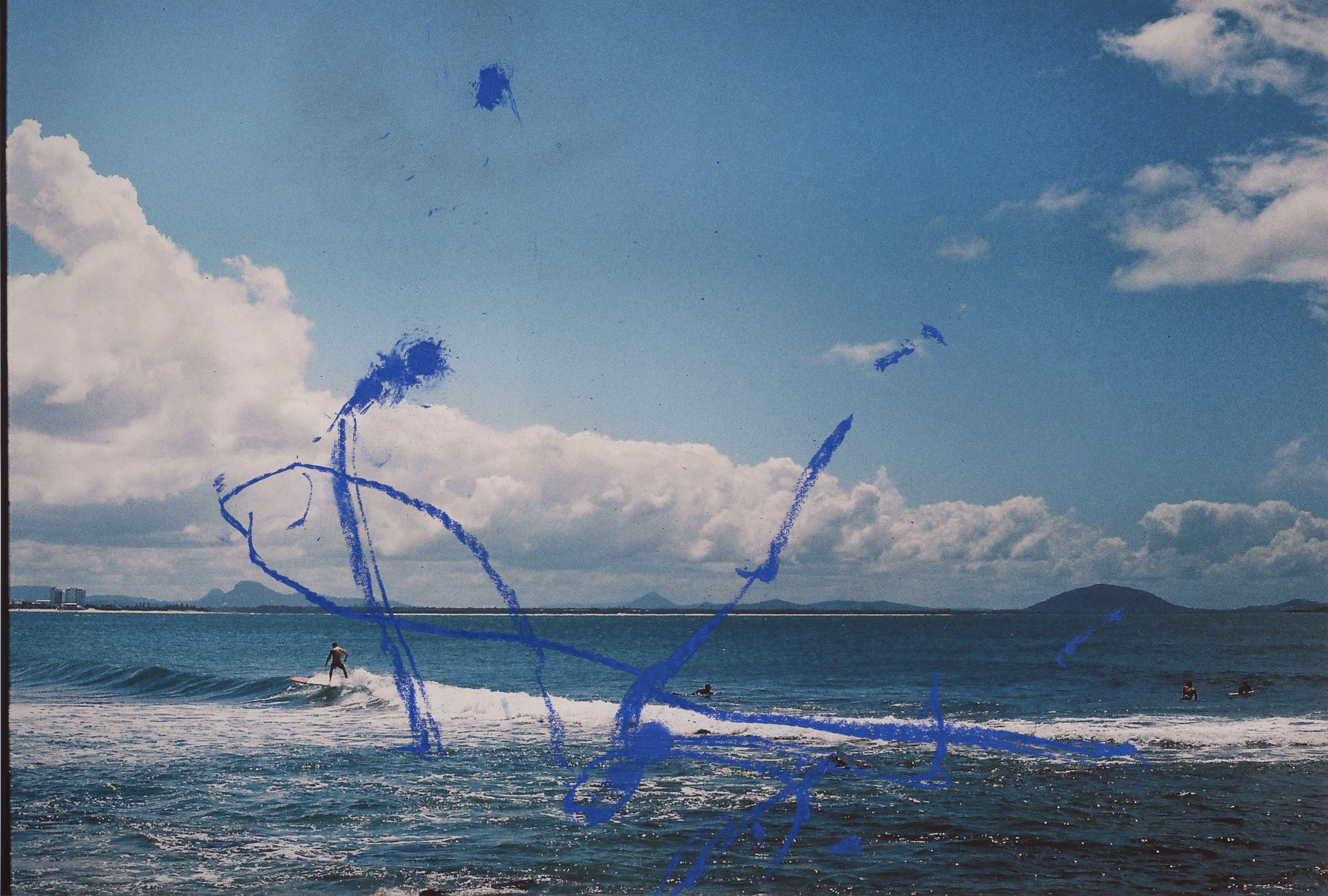 Painting on Photograph 4 — (2023) — mixed media on paper — 59 x 42 cm