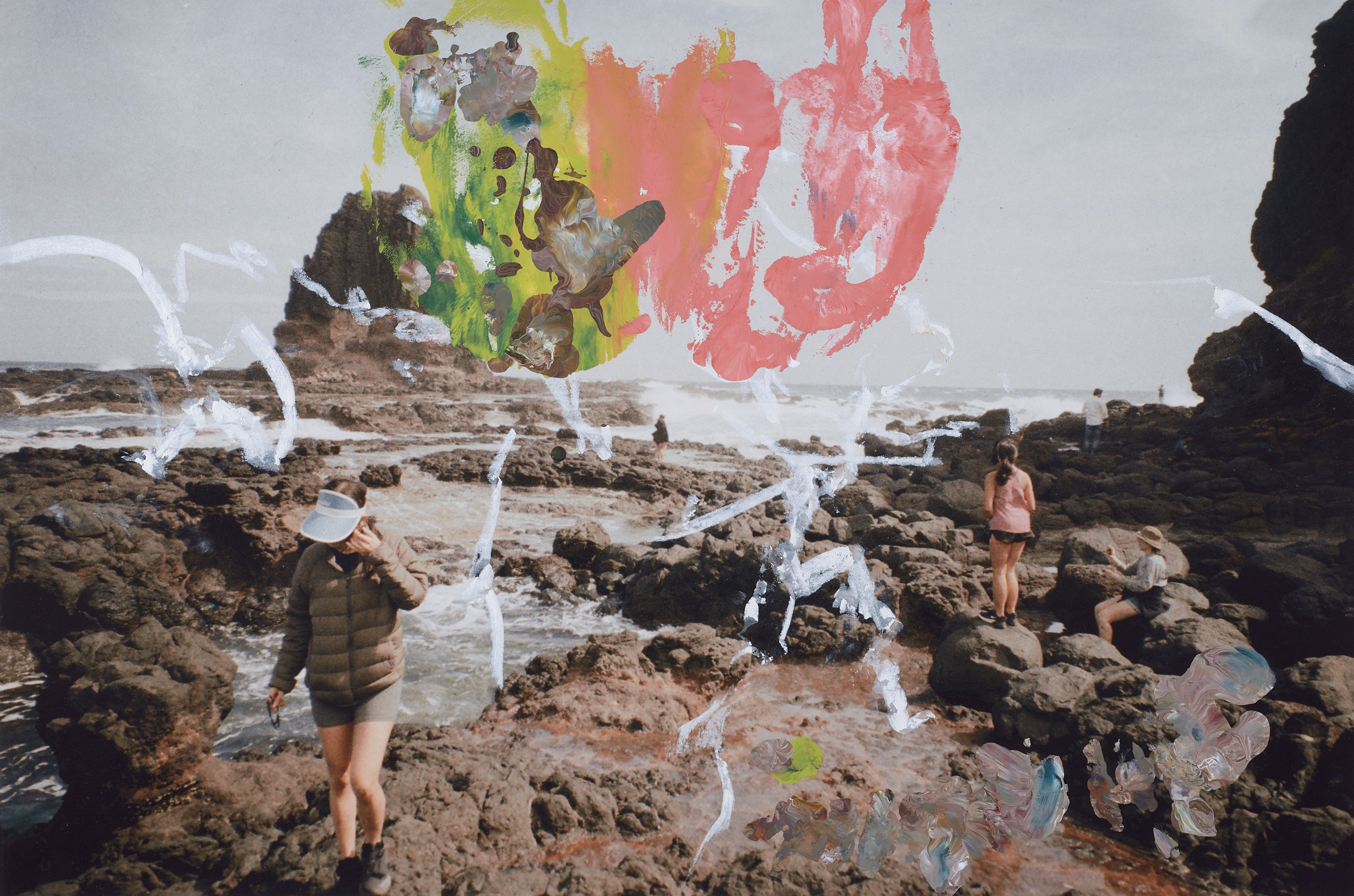 Painting on Photograph 6 — (2024) — mixed media on paper — 59 x 42 cm