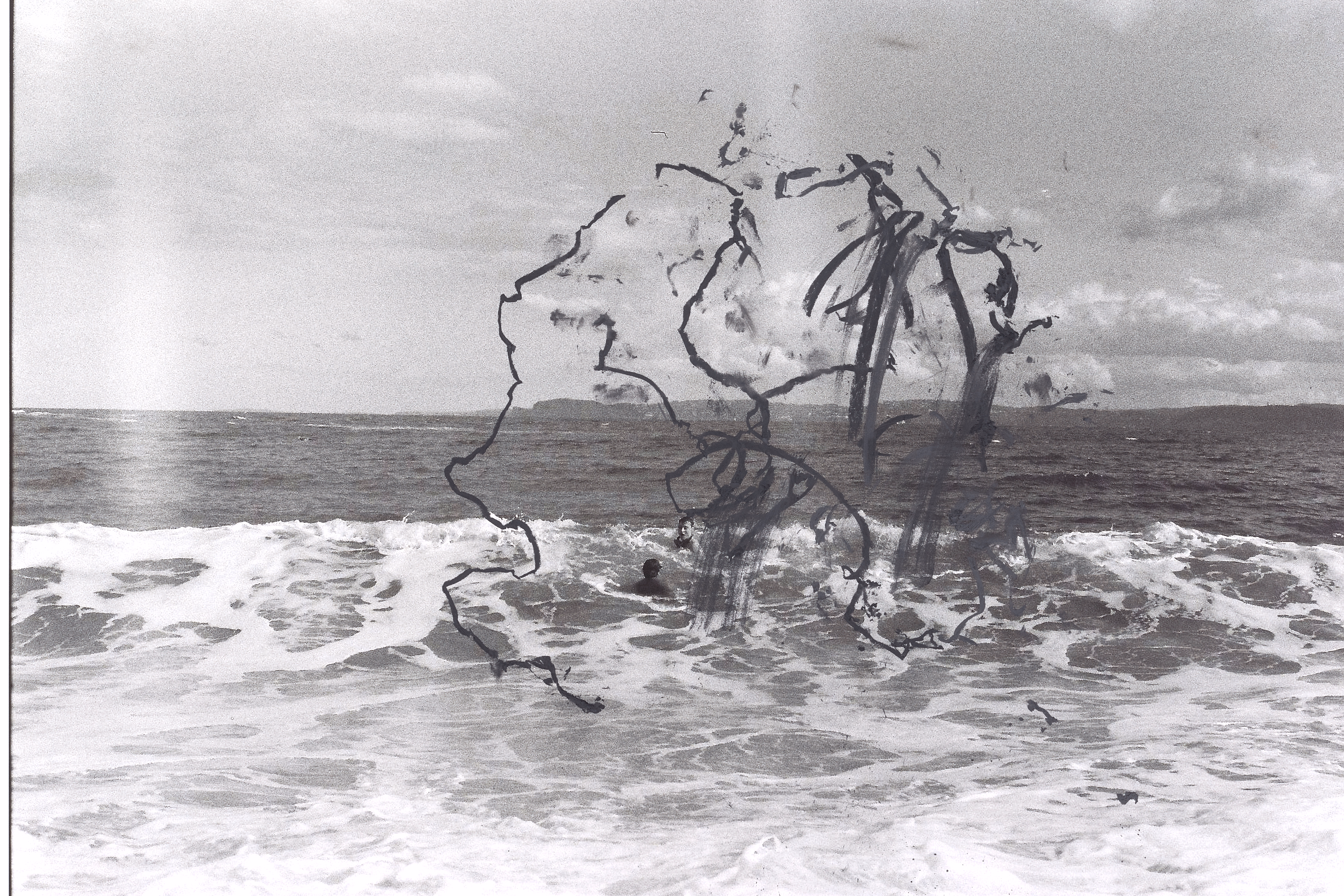 Painting on Photograph 8 — (2024) — mixed media on paper — 59 x 42 cm