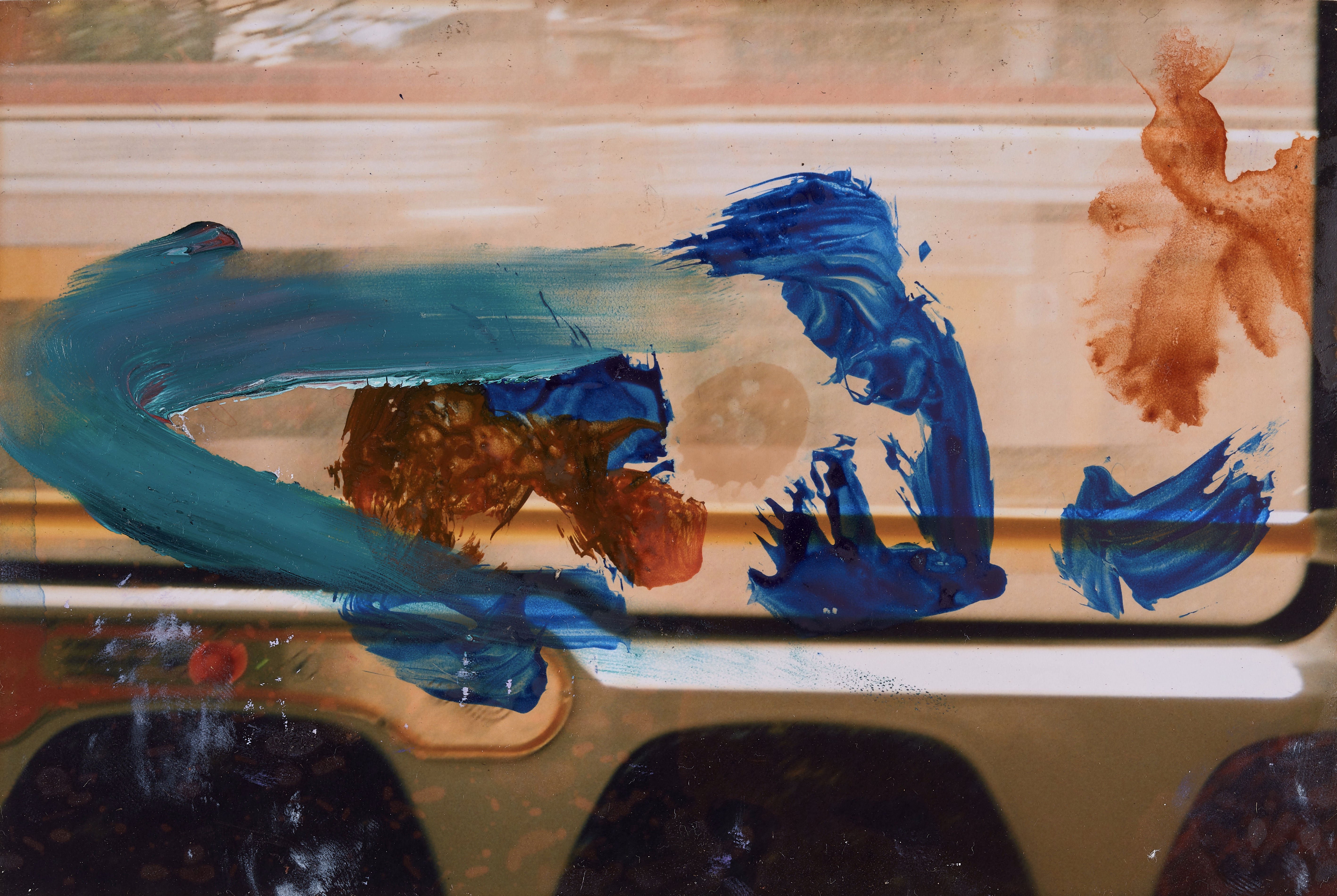 Painting on Small Photograph 1 — (2023) — mixed media on paper — 15.25 x 10.15 cm