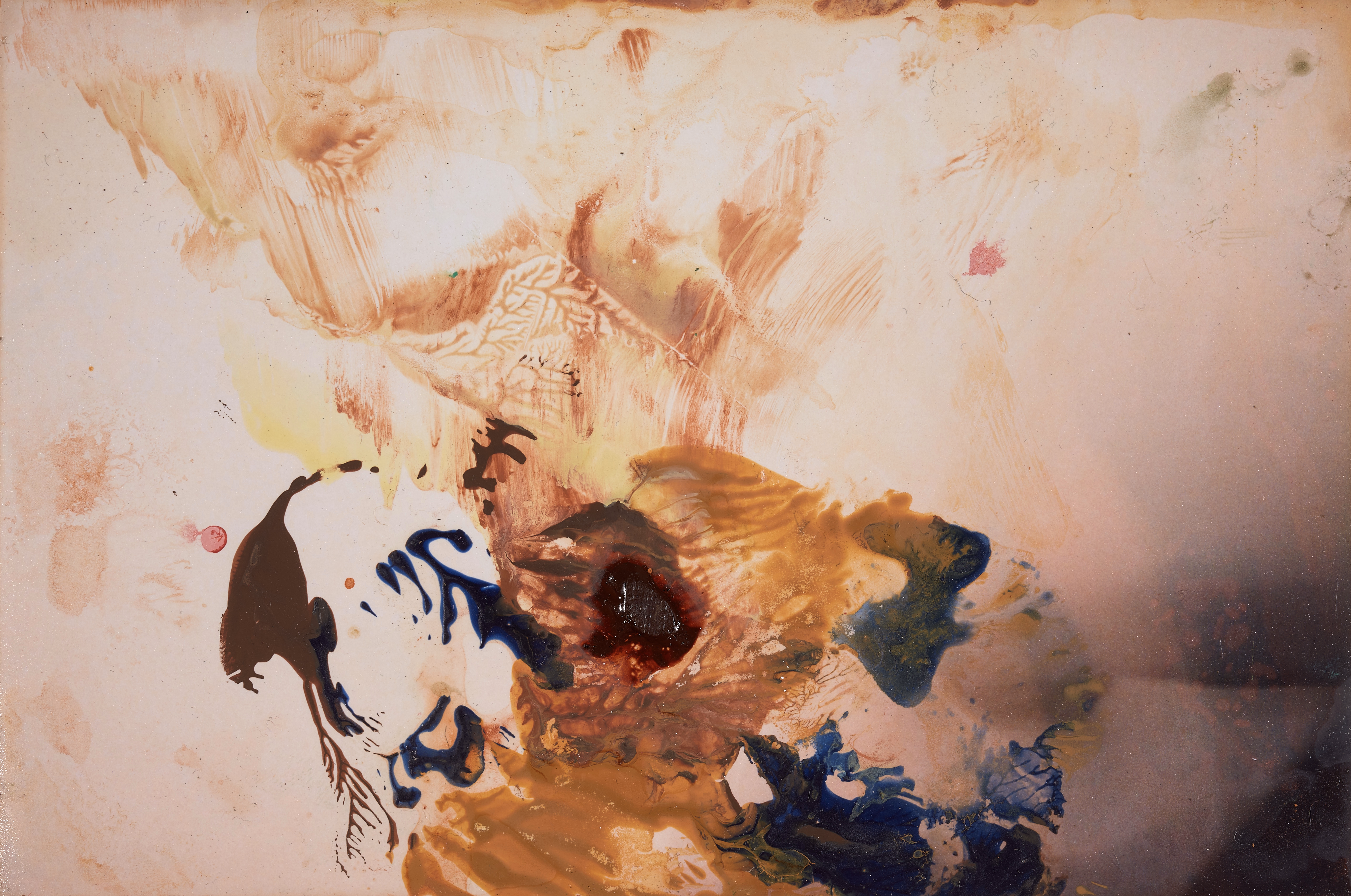 Painting on Small Photograph 6 — (2023) — mixed media on paper — 15.25 x 10.15 cm
