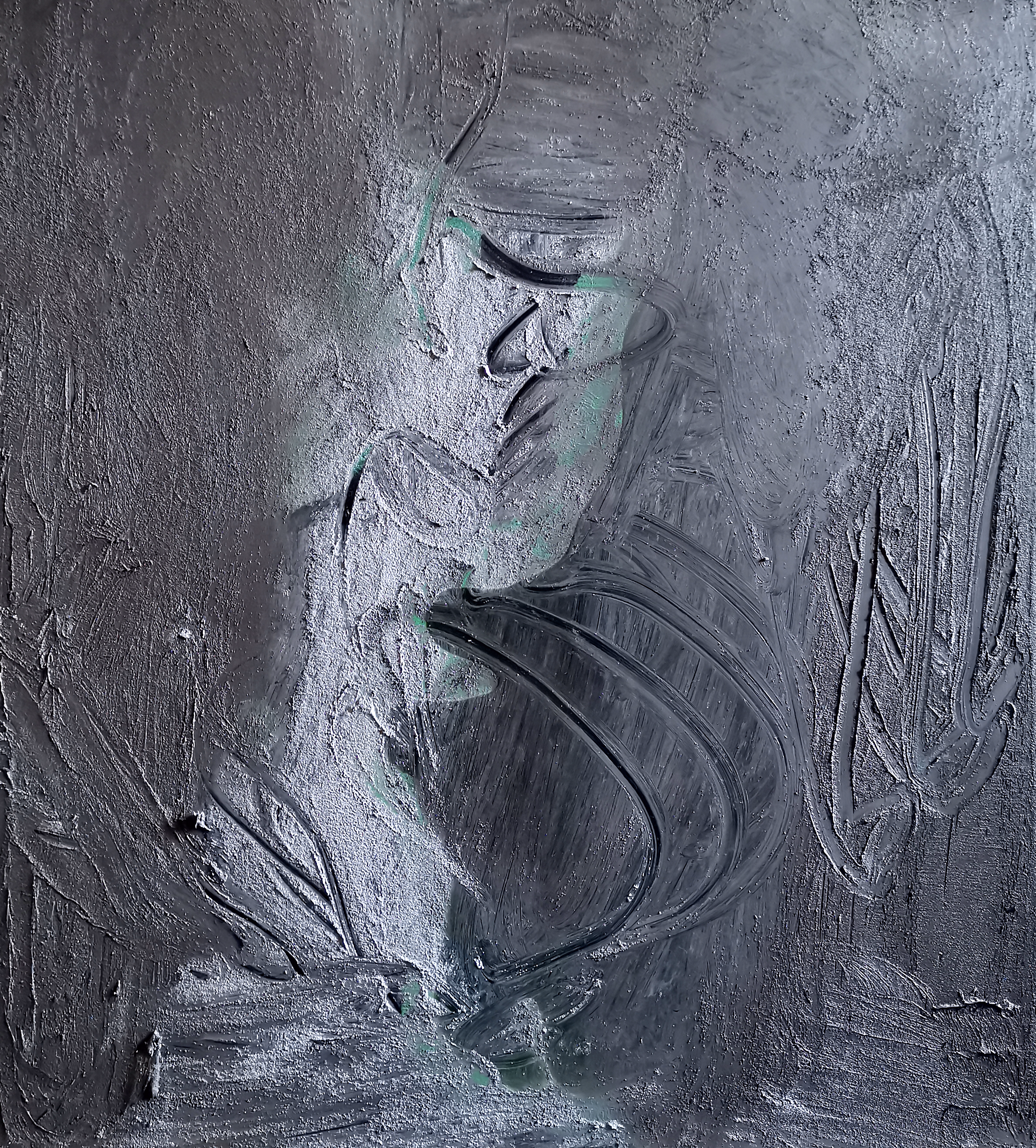 Study [from Lockdown] #5 — (2021) — oil and acrylic on linen — 46 x 50 cm
