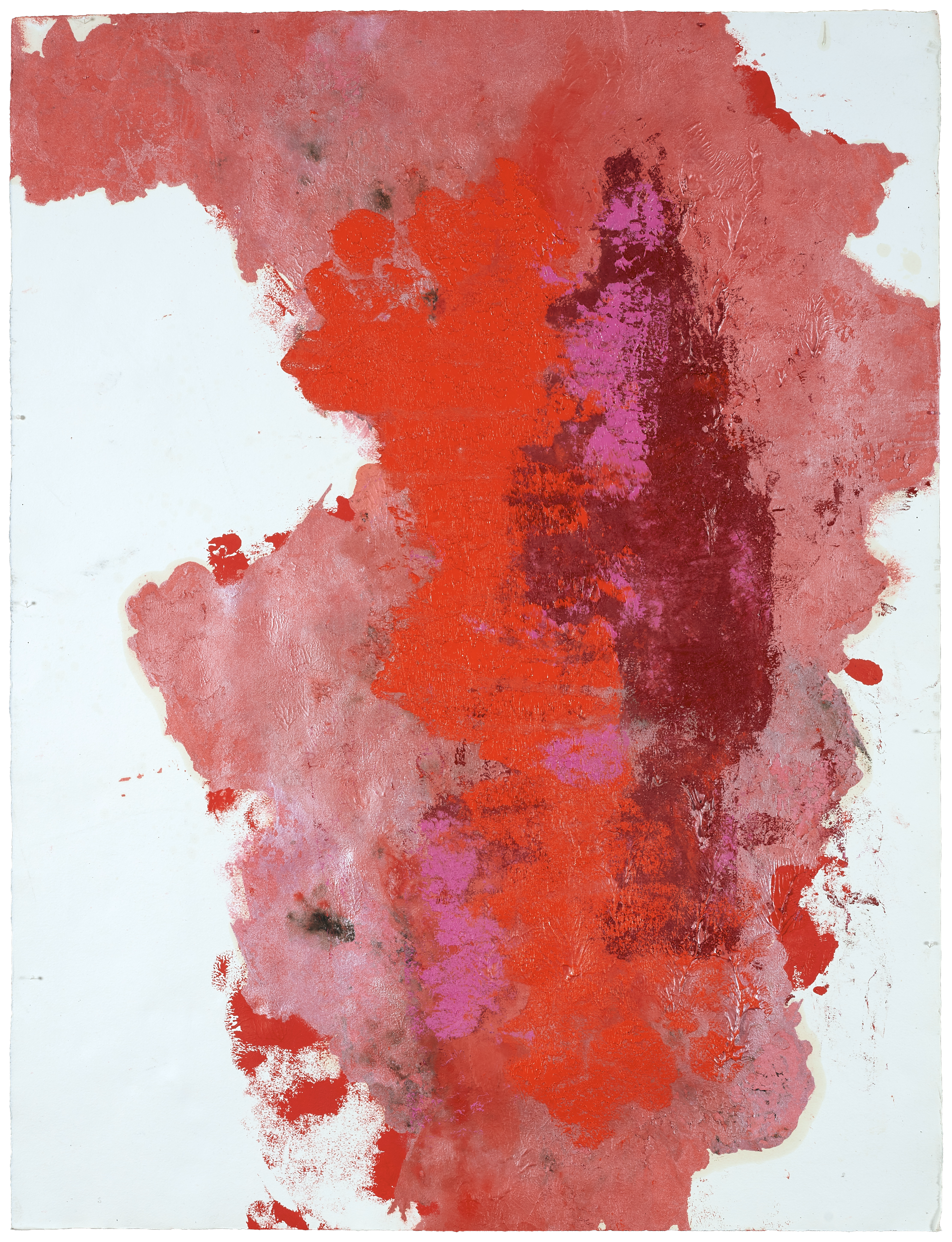 Temple [study 5] — (2022) — oil, vinyl, and acrylic on handmade cotton paper — 100 x 130 cm