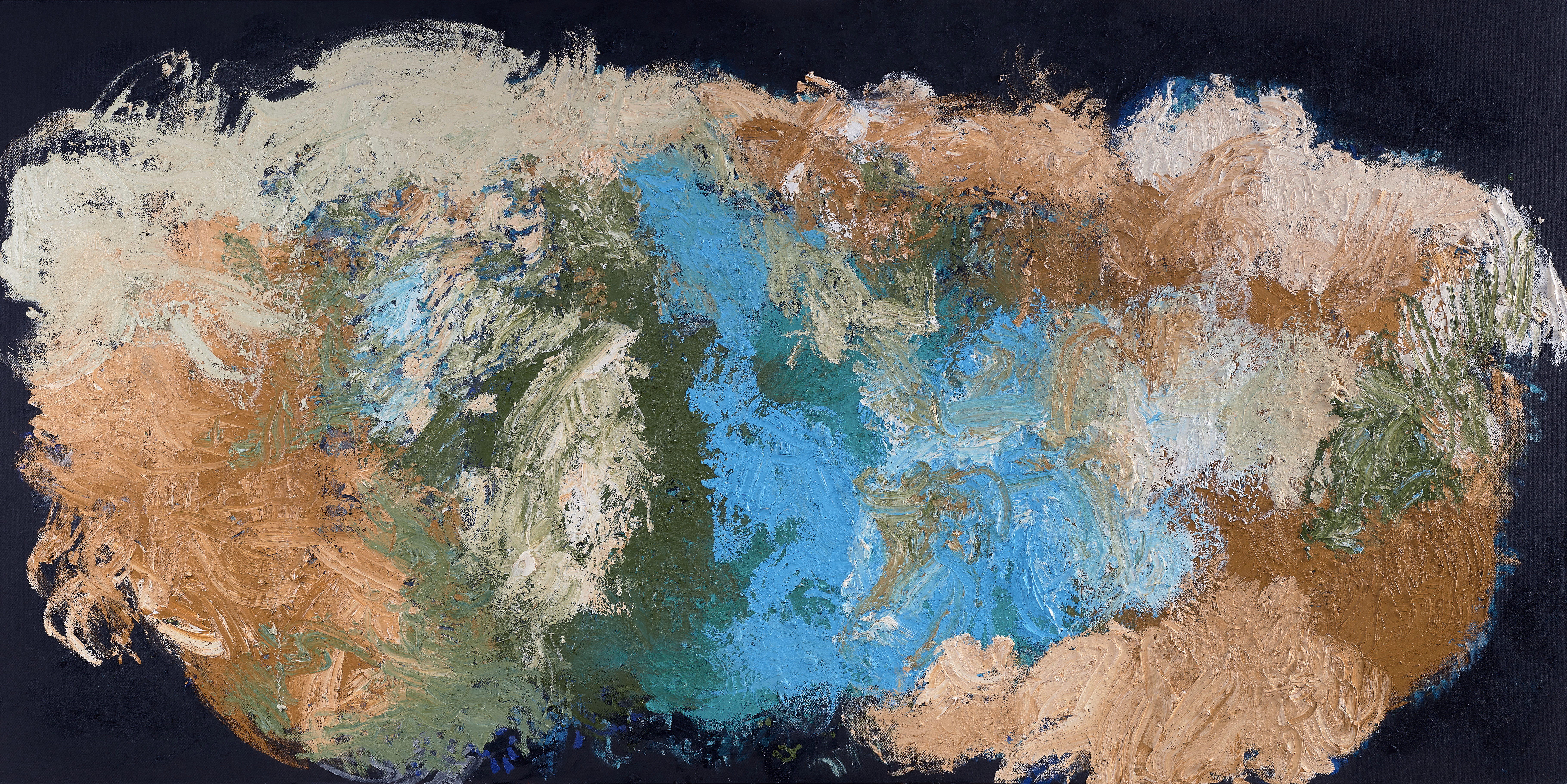 Templum Rosae 21 — (2005 - 2025) — oil on linen — 300 x 150 cm