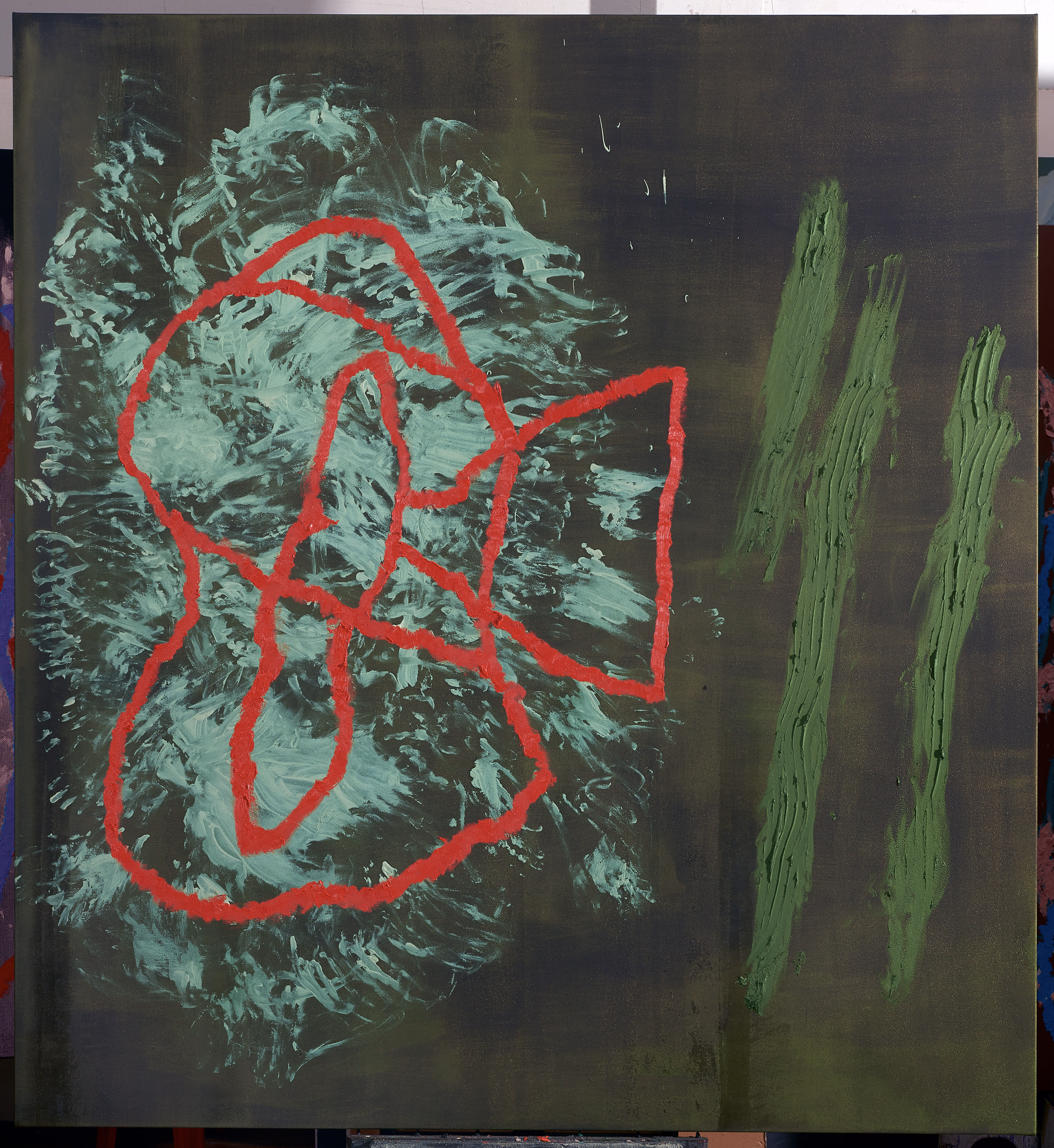 Templum Rosae 4 — (2023) — oil and acrylic on polyester — 198 x 214 cm