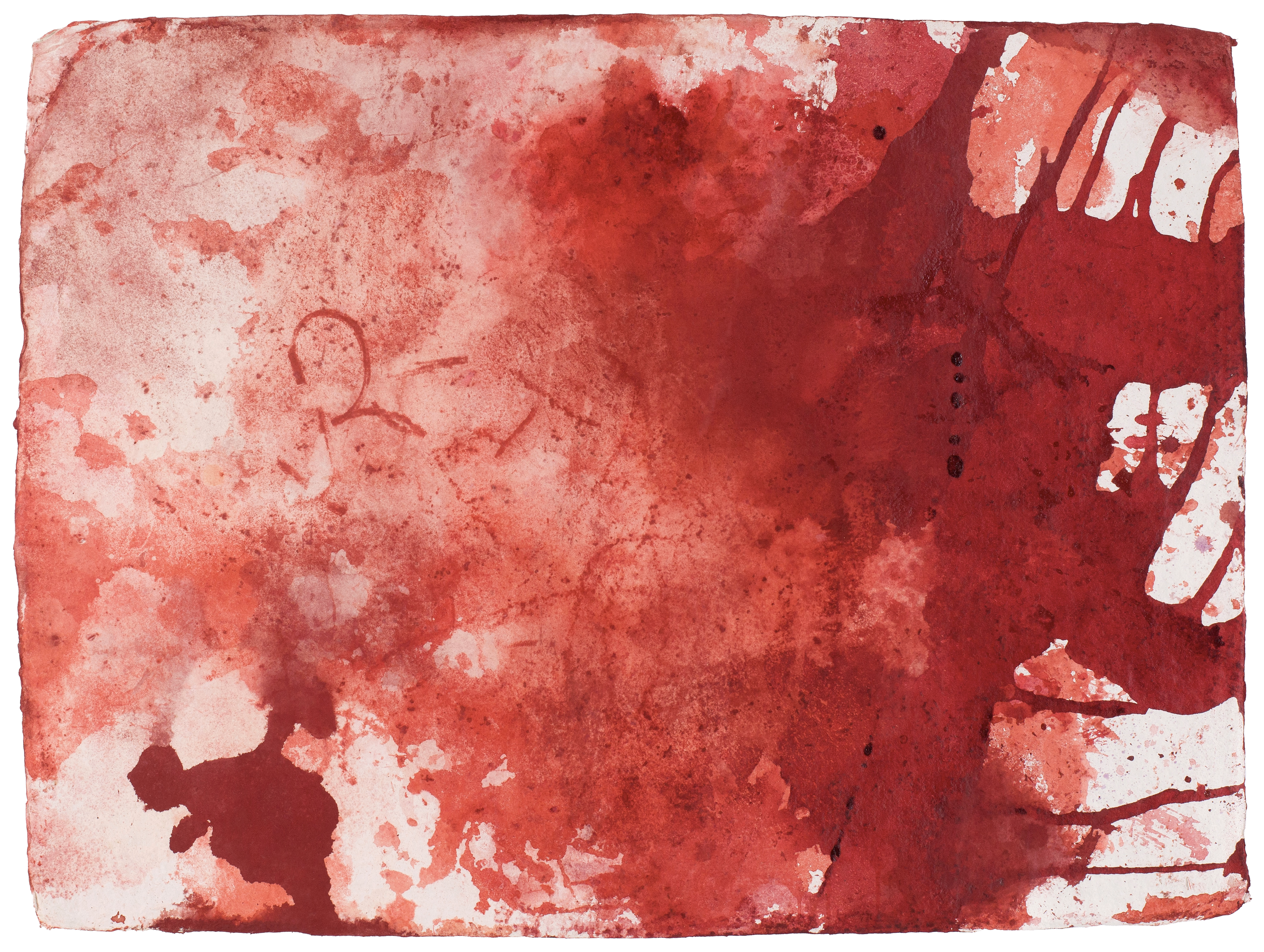 To Ryoji Koie — (2004) — watercolour on handmade cotton paper — 77 x 56 cm