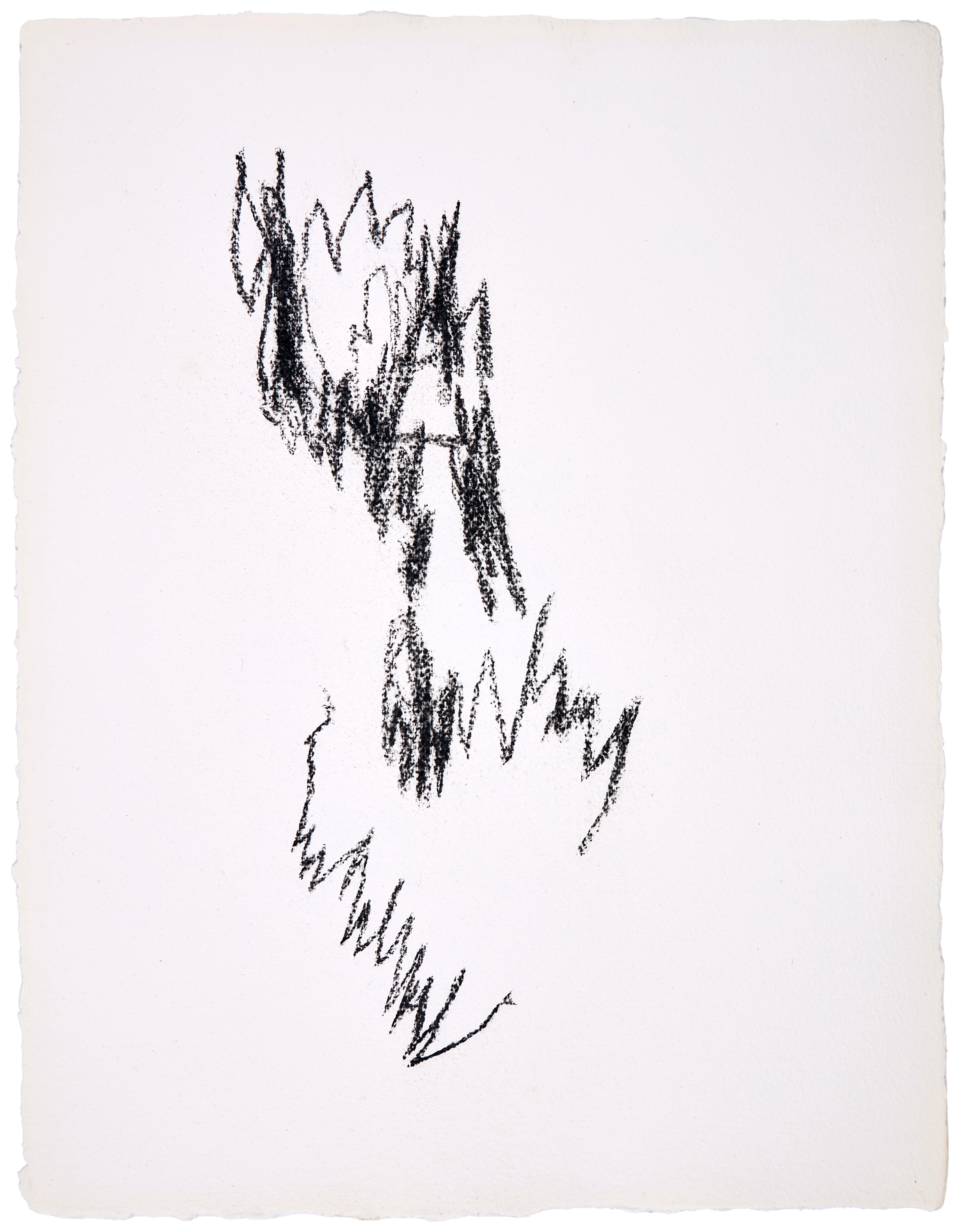 Untitled Drawing #3 — (2020) — charcoal on handmade cotton paper — 52 x 66 cm