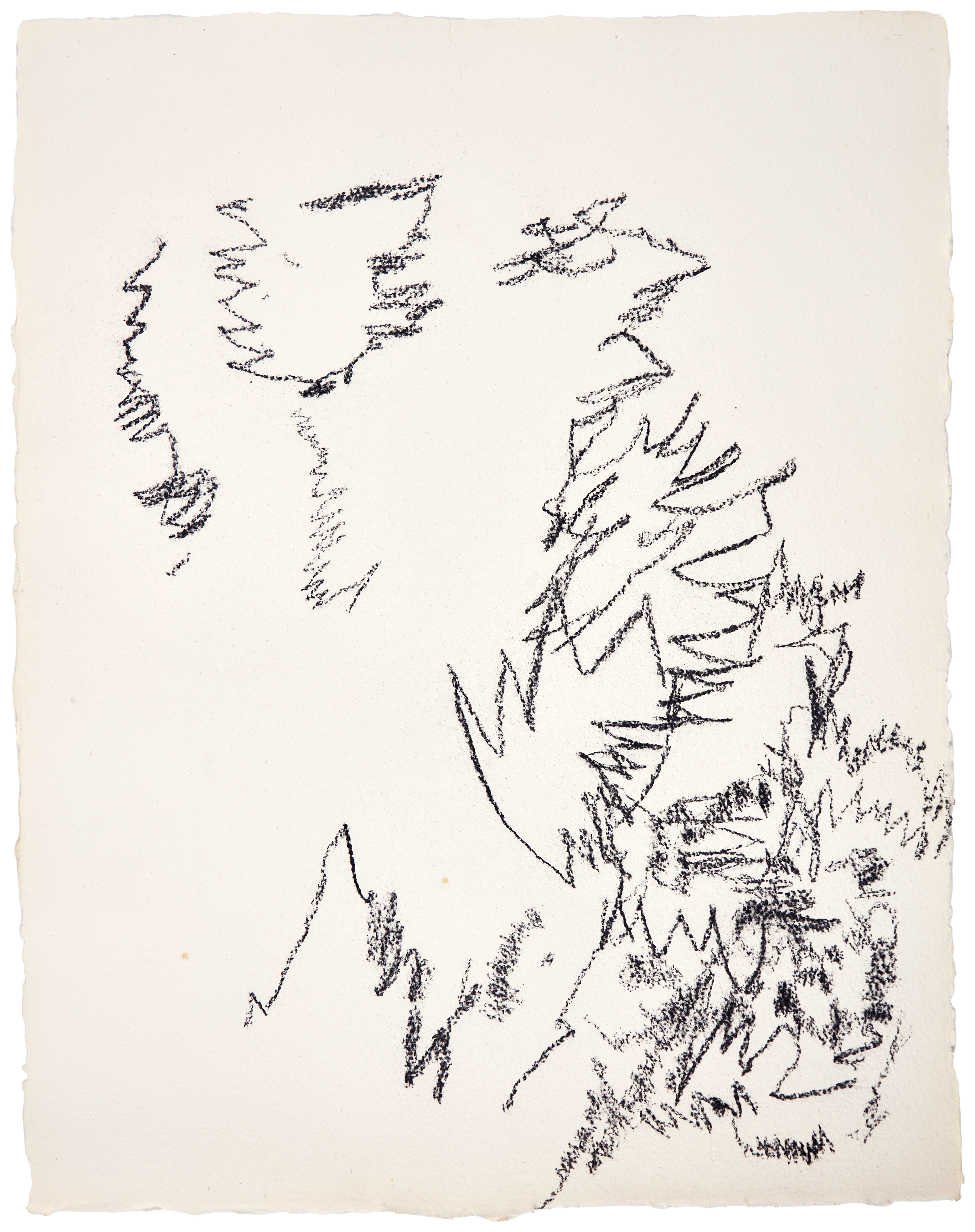 Untitled Drawing #7 — (2020) — charcoal on handmade cotton paper — 52 x 66 cm