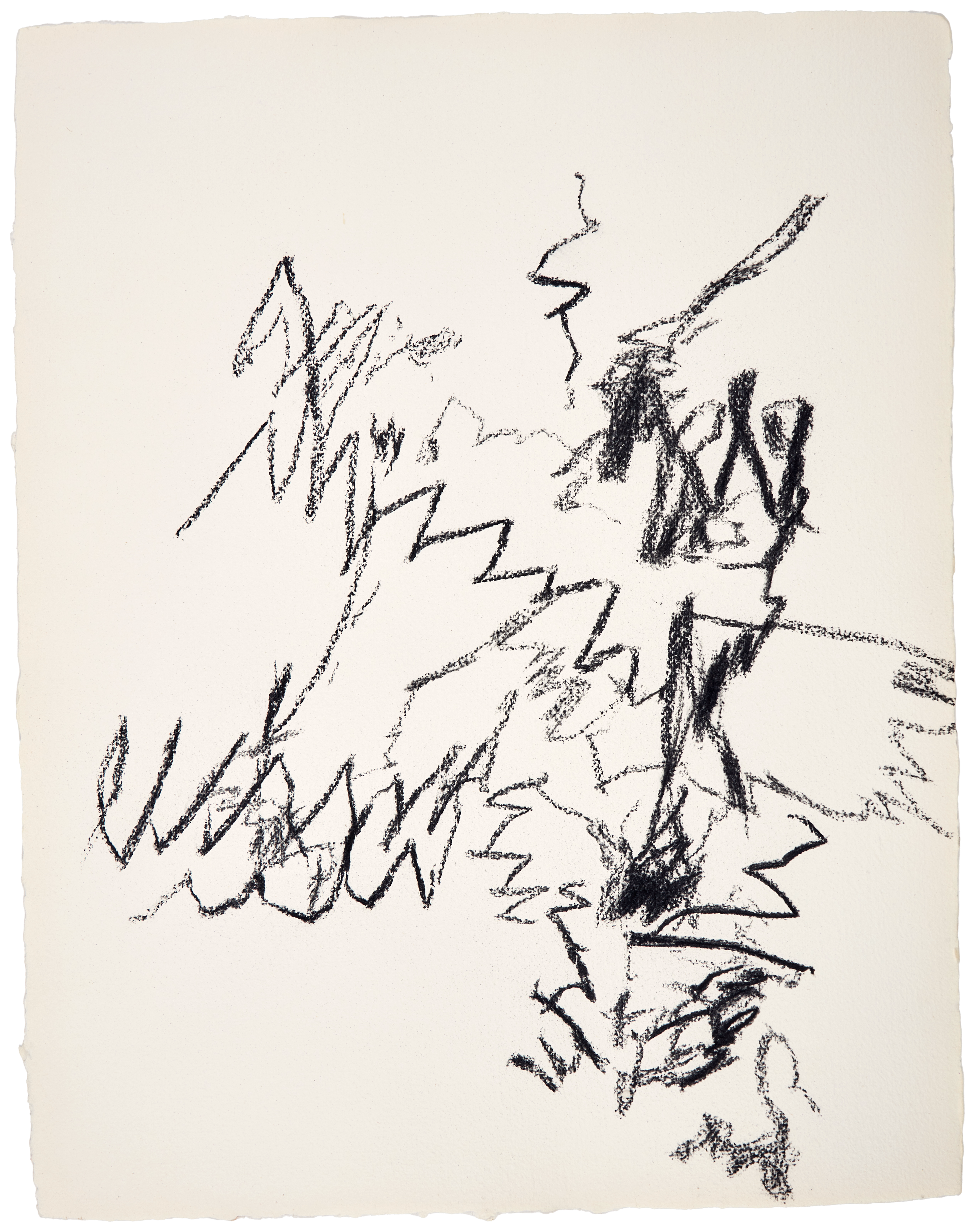 Untitled Drawing #8 — (2020) — charcoal on handmade cotton paper — 52 x 66 cm